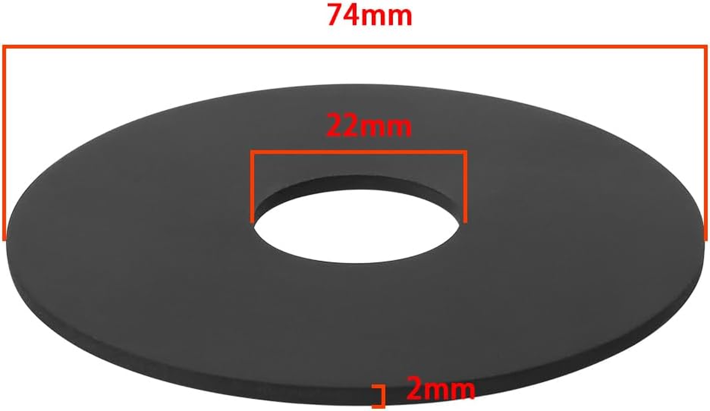 Ecsing 4Pcs Water Tank Sealing Gasket Embedded Water Tank Sealing Rubber Ring Compatible with Ideal Standard Cistern 74X22X2Mm Black image number 3