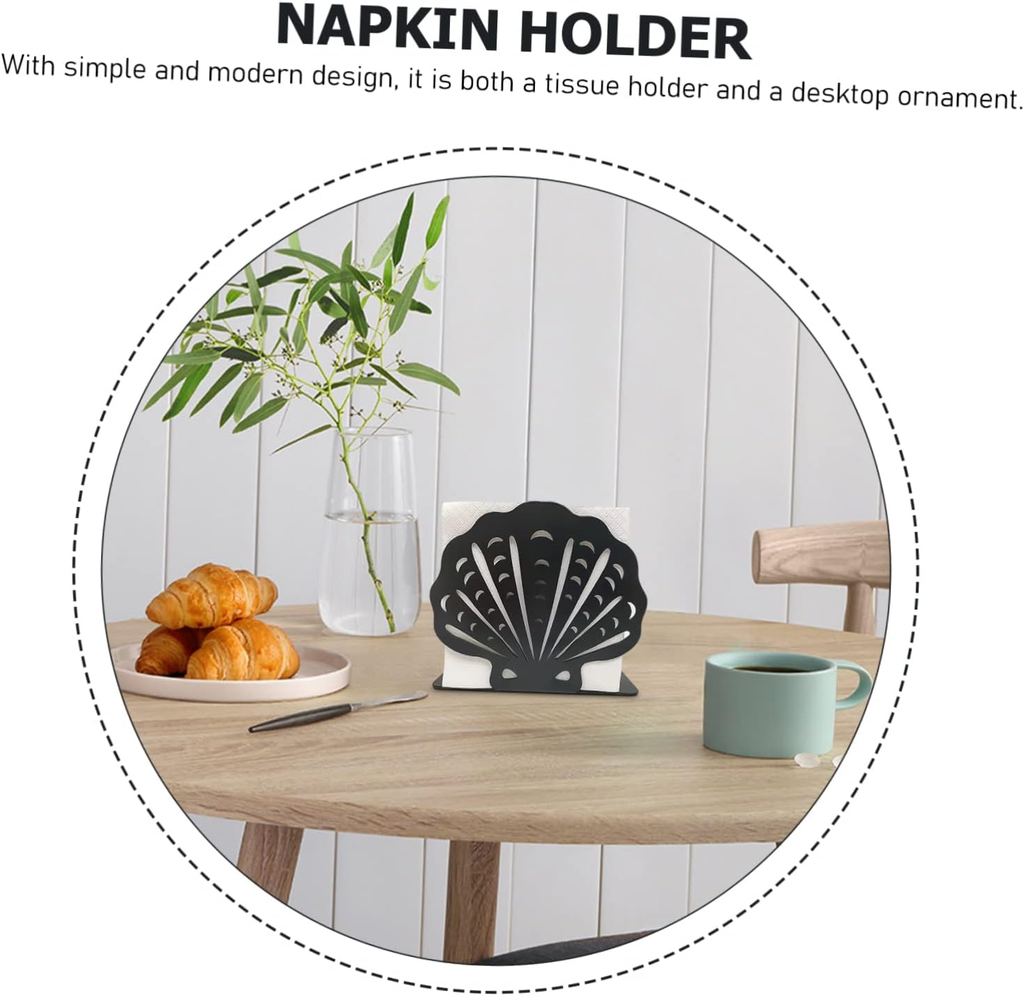 DOITOOL Modern Napkin Storage Rack Iron Material Countertop Paper Napkin Holder Farmhouse Style image number 4