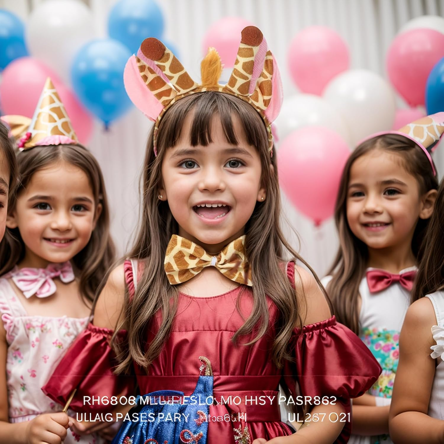 4 PCS Cute Children'S Animal Costume Set Party Decoration Including Ballet Skirt,Deer Ears and Tail,Tie,Girl Role Playing Accessory Set image number 1