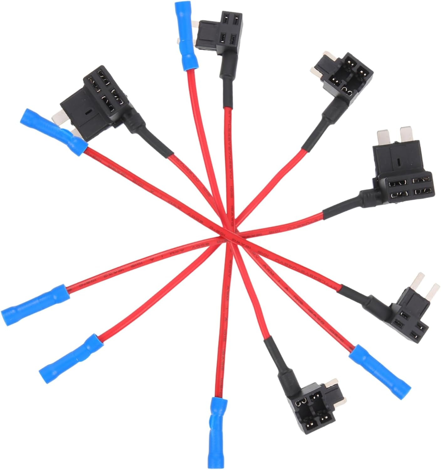 Mobestech 6Pcs Mini Fuse Tap Kit in Line Fuse Holders Car Inline Holder Automotive for Car Hardwire Tap Accessories