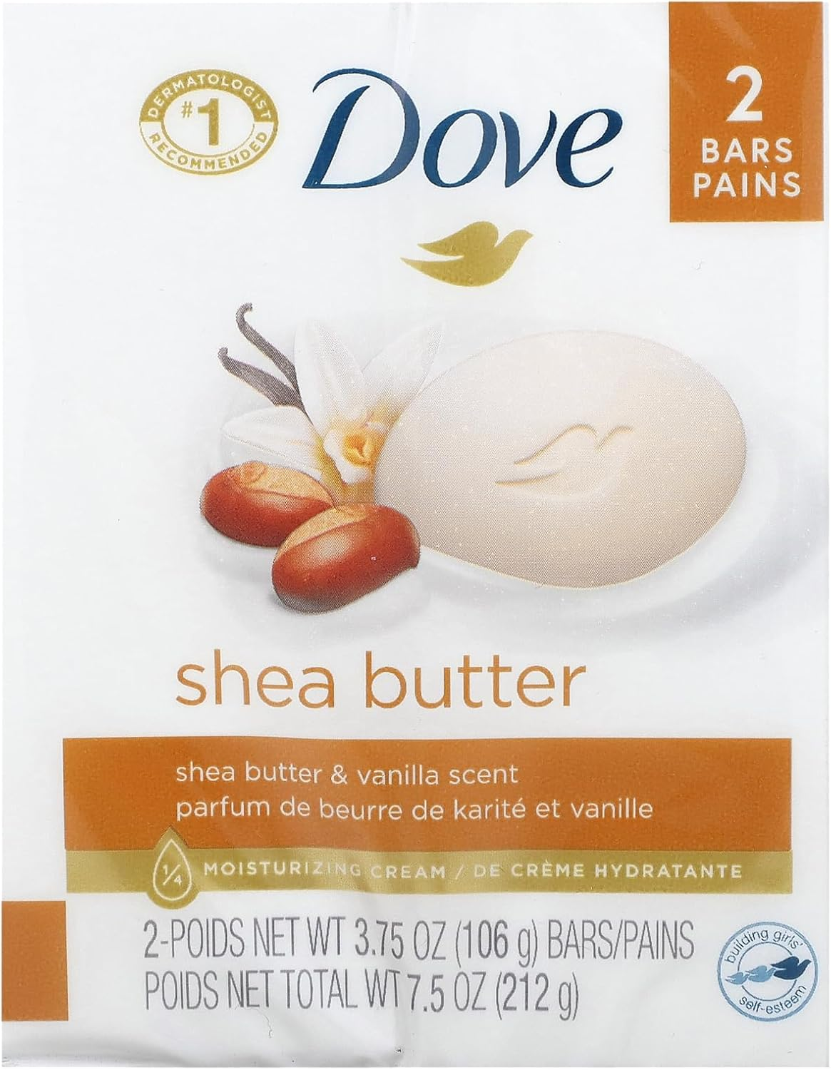 Dove Purely Pampering Shea Butter Beauty Bar, 4 Oz, 2 Bar (Pack of 8) image number 1