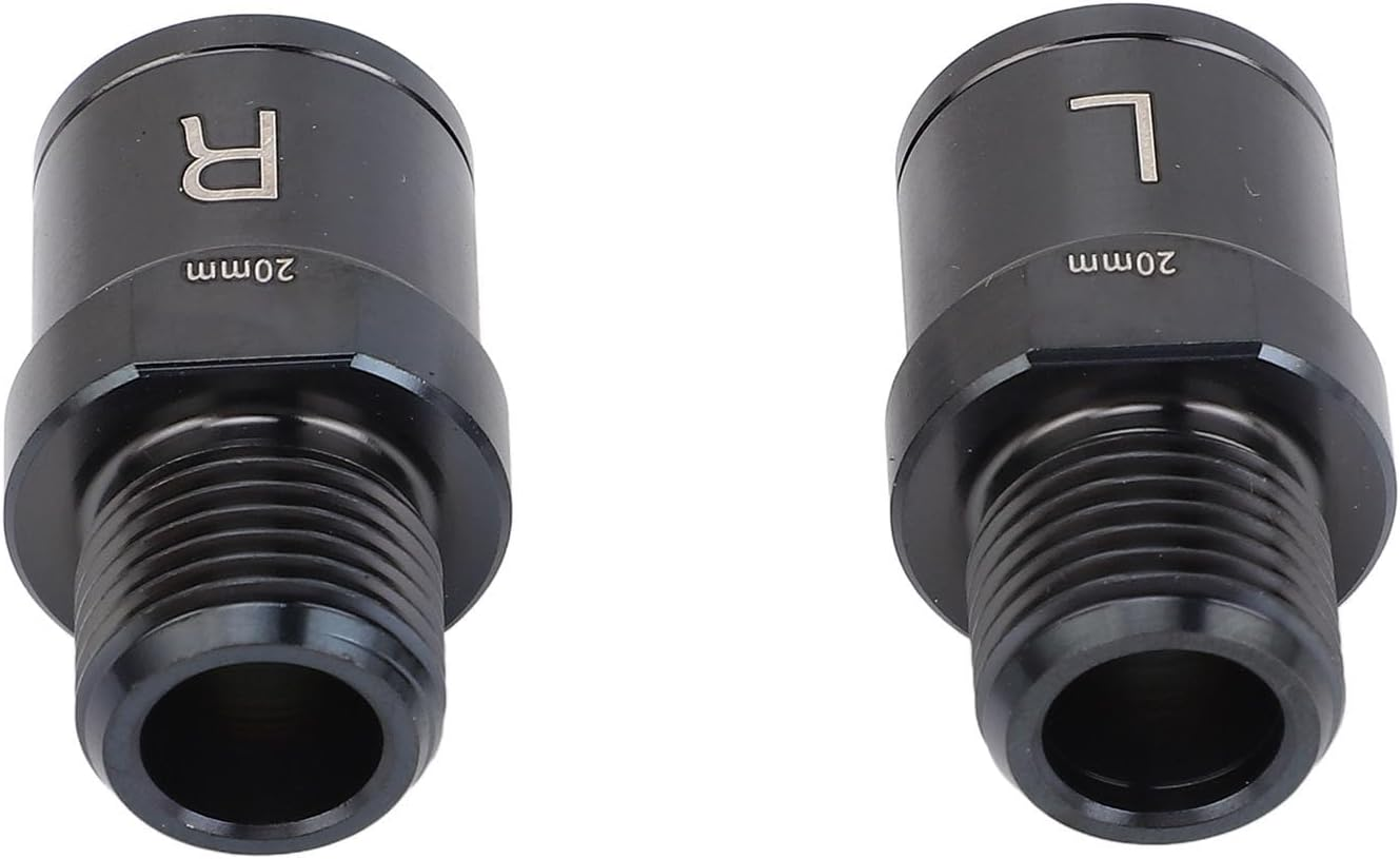 Jiawu Bike Pedal Extenders, 1 Pair Ti Alloy Bike Extended Pedal Spacer with Washers, Fits Most of 9/16" Threaded Pedals Bike, Extended 0.79Inch / 20Mm for Mountain Bike Road Bike image number 1