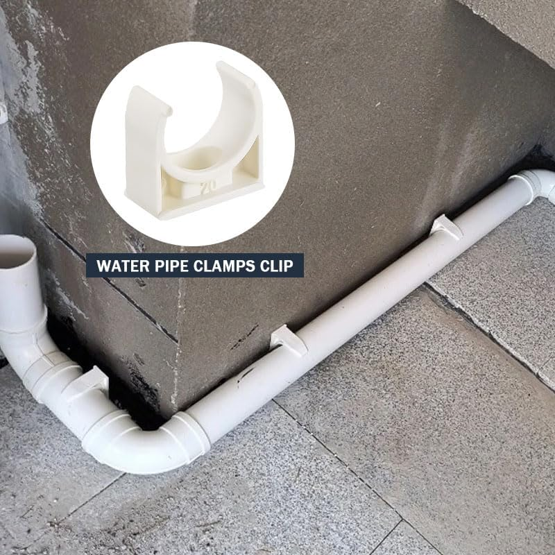 20Pcs 20Mm PVC Pipe Clips, Hose Clamps for Plumbing/Central Heating/Garden Irrigation, PEX Tube Hanger image number 3