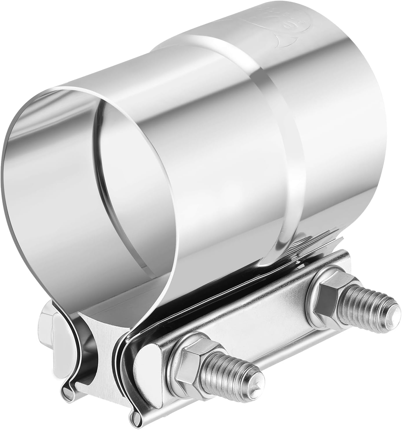 EVIL ENERGY 2.25Inch 2 1/4 Lap Joint Exhaust Band Clamp Exhaust Repair Preformed 304 Stainless Steel 2Pcs
