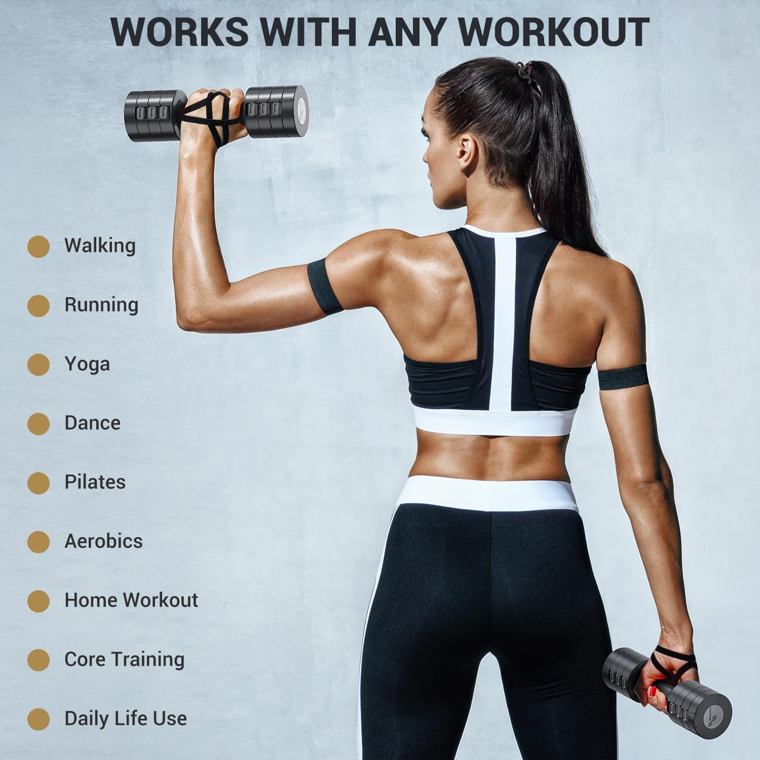 Adjustable Dumbbell Set: Sportneer 2.5 Kg *2 Dumbbells Each 1Kg/1.5Kg/2Kg/2.5Kg 4-In-1 Dumbbell Sets for Women Men Home Gym Workout Strength Training Fitness Pilates image number 1