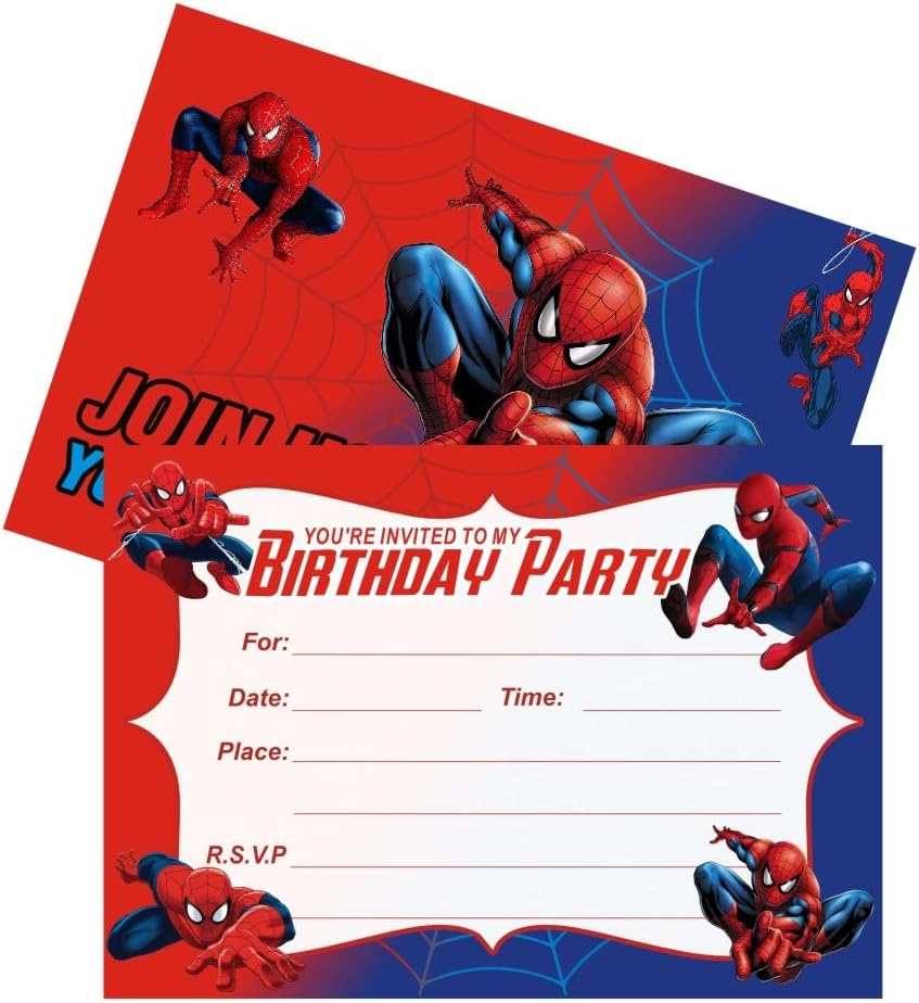 24Pcs Childrens Birthday Party Invitations Birthday Party Supplies Decoration (24Pcs) (1) image number 2