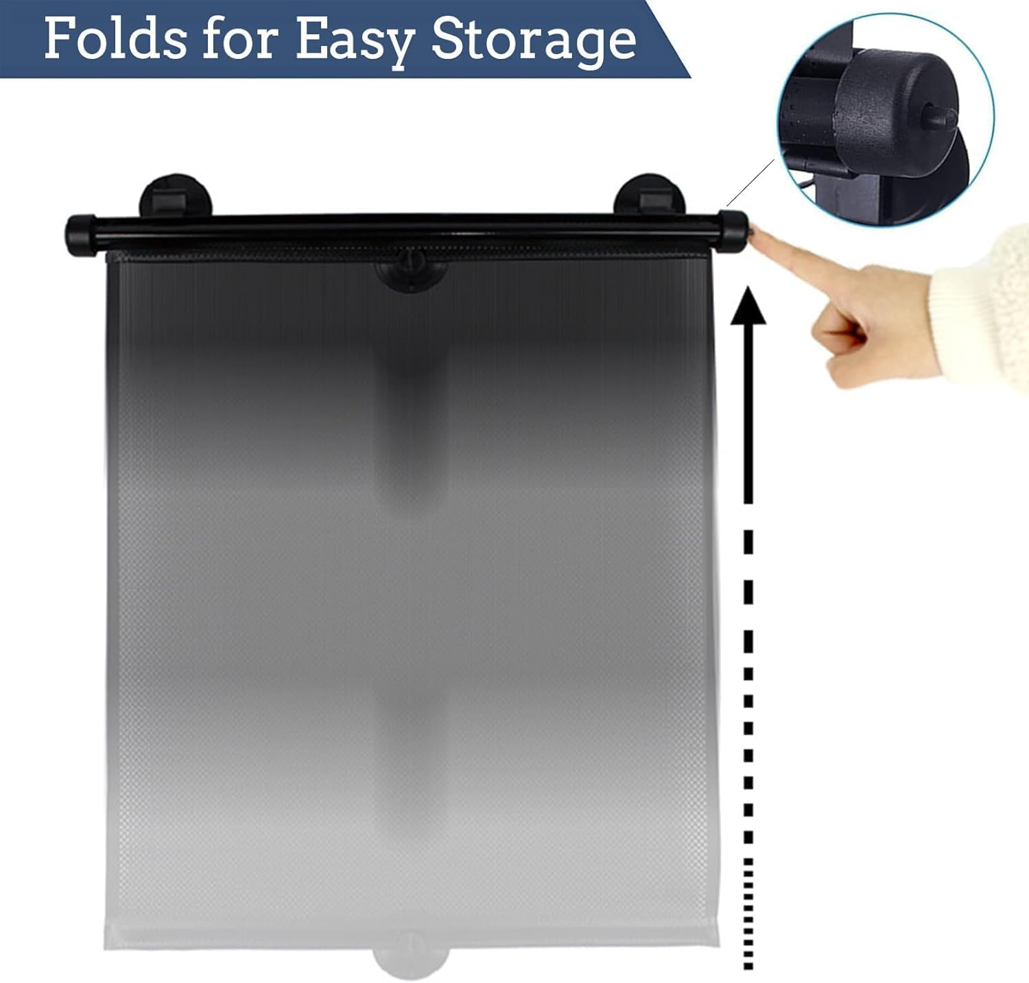 Car Window Shades,2 Pack Window Shade for Baby in Cars,Retractable Car Window Shade for Baby,Side Window Sun Shade Effectively Block UV Rays and Harsh Sunlight(15.7"X18.5") image number 6