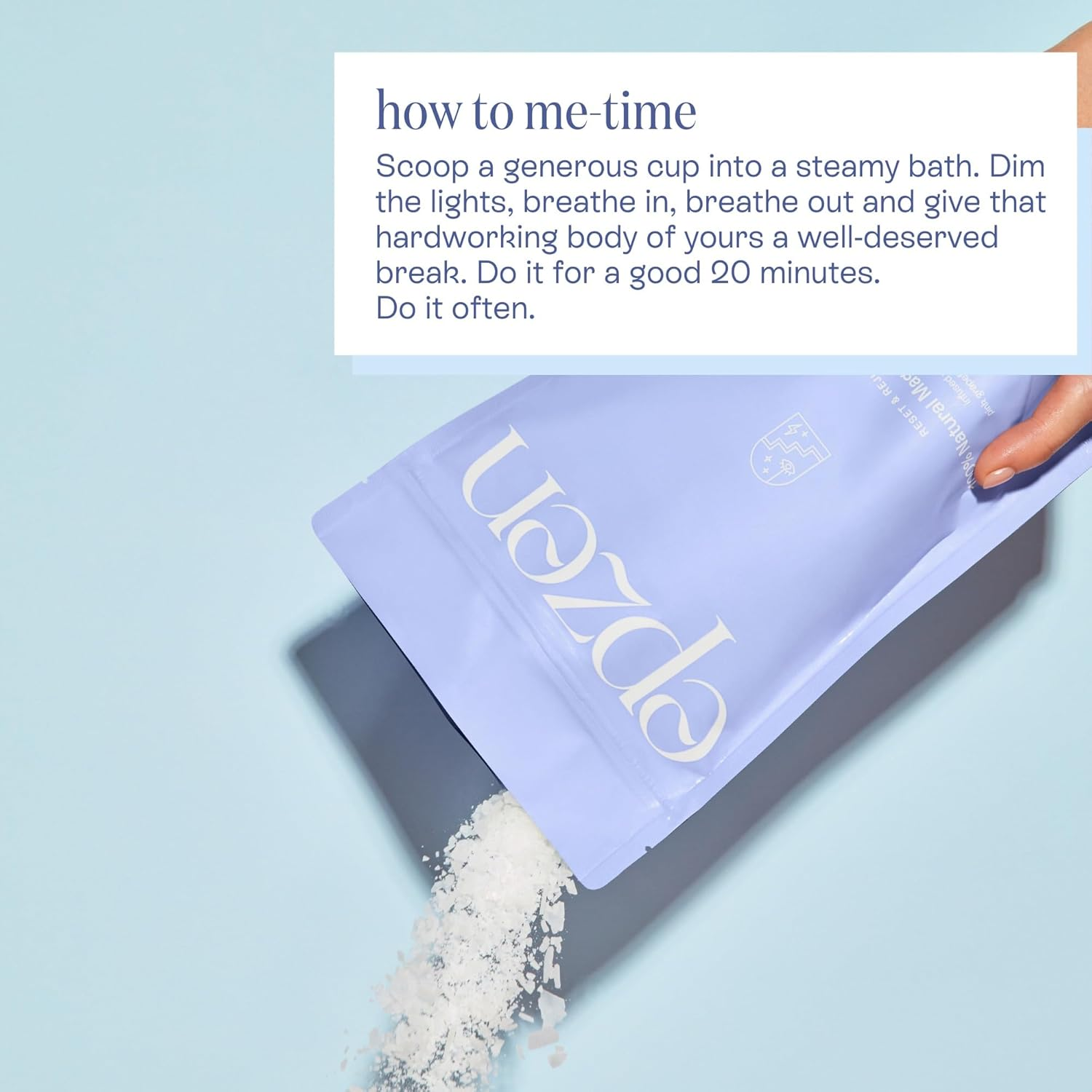 Epzen Soothe Soak Natural Magnesium Bath Flakes with Essential Oils - Epsom Salt Alternative, Relaxing Bath Salts for Post-Workout Recovery & Stress Relief - Scoop & Unwind in a Steamy Bath - 500G image number 2