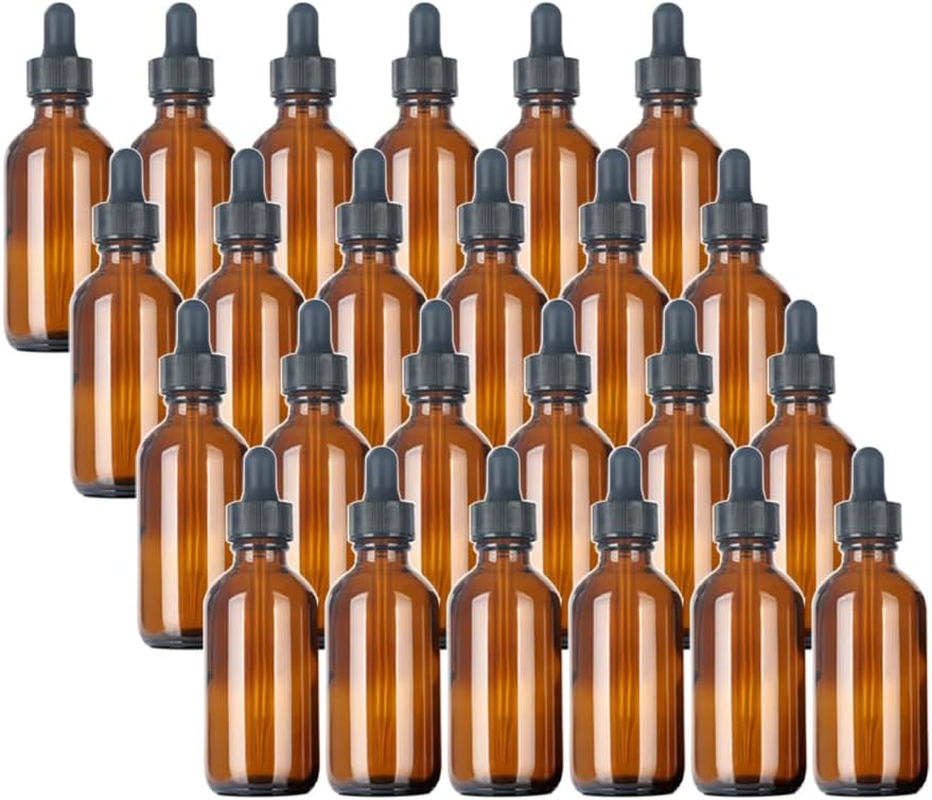 Magic Season Boston round Glass Bottles (Amber/ 60 Ml with Droppers/ 24 Pcs) image number 2