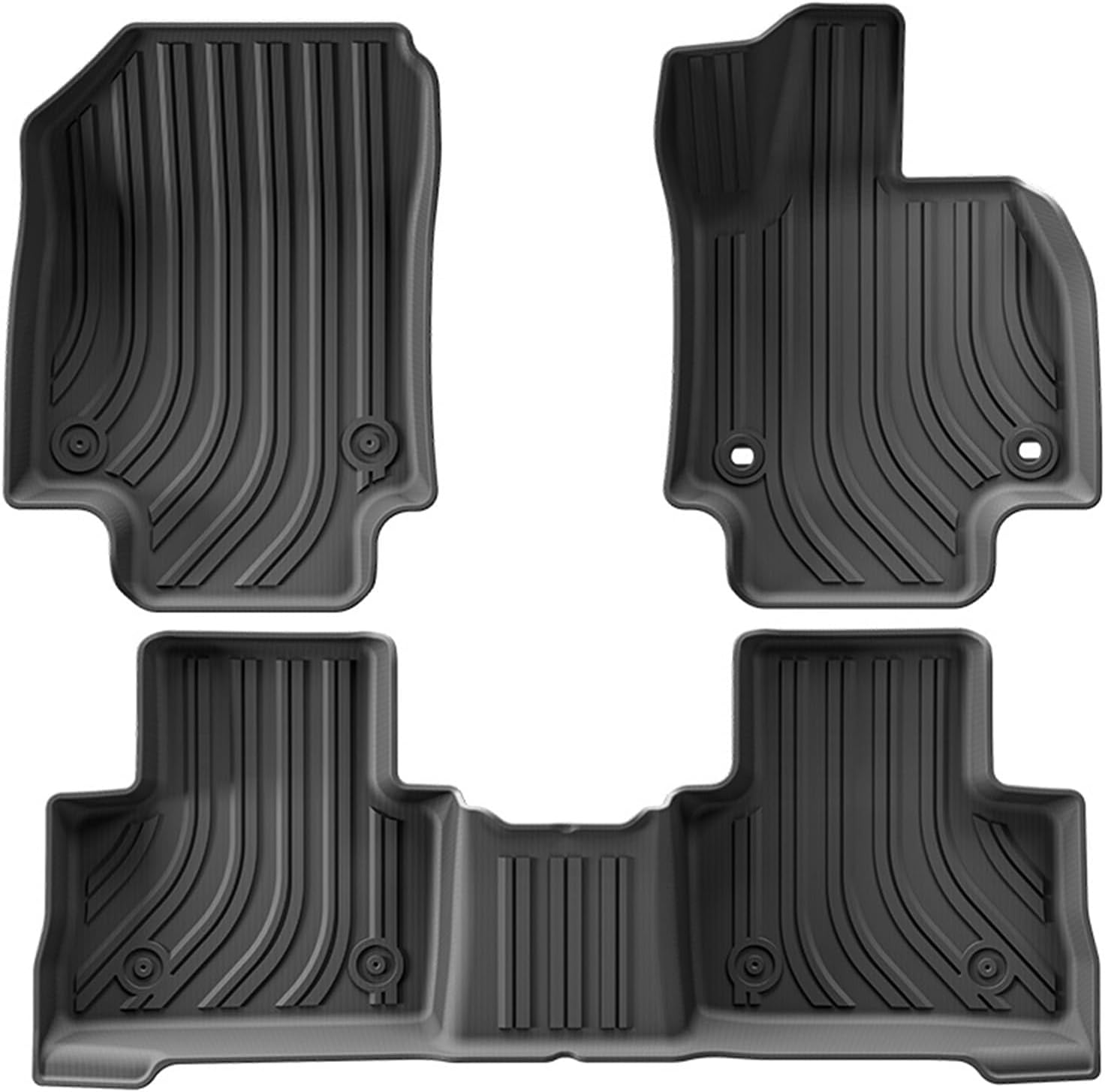 KASUART Floor Mats Fit for Toyota Rav4 2019-2022,TPE All-Weather Protection 1St & 2Nd Row 3D Car Foot Mats, Waterproof/Anti-Slip Custom Fit Heavy Duty Car Floor Mats (Rav4 2019-2022)