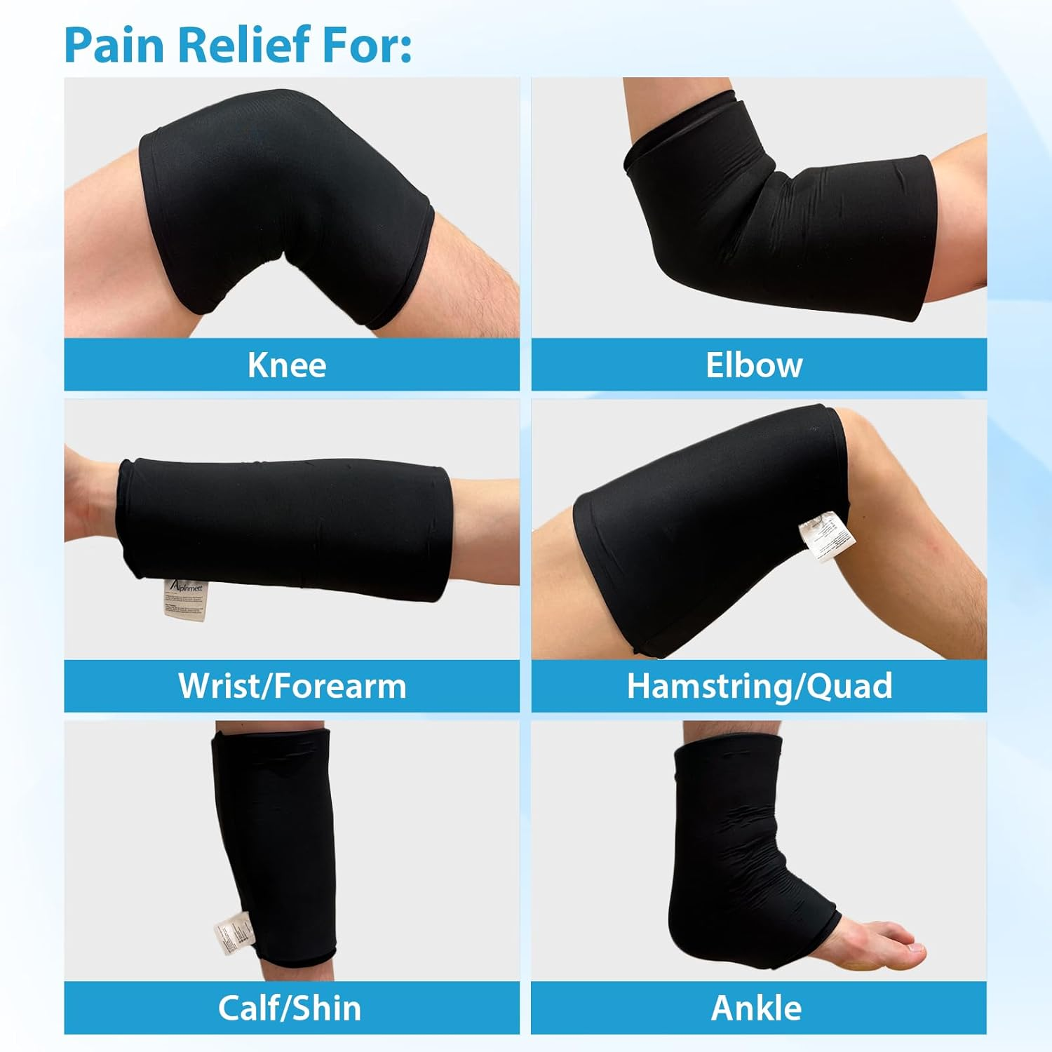 Knee Ice Pack Wrap for Pain Relief, Reusable Gel Compression Sleeve for Arthritis, ACL & Meniscus Tear, Easy-On Ice Pack for Knee, Leg, Elbow & Calf, Hot Cold Therapy for Injury Recovery M/L image number 4