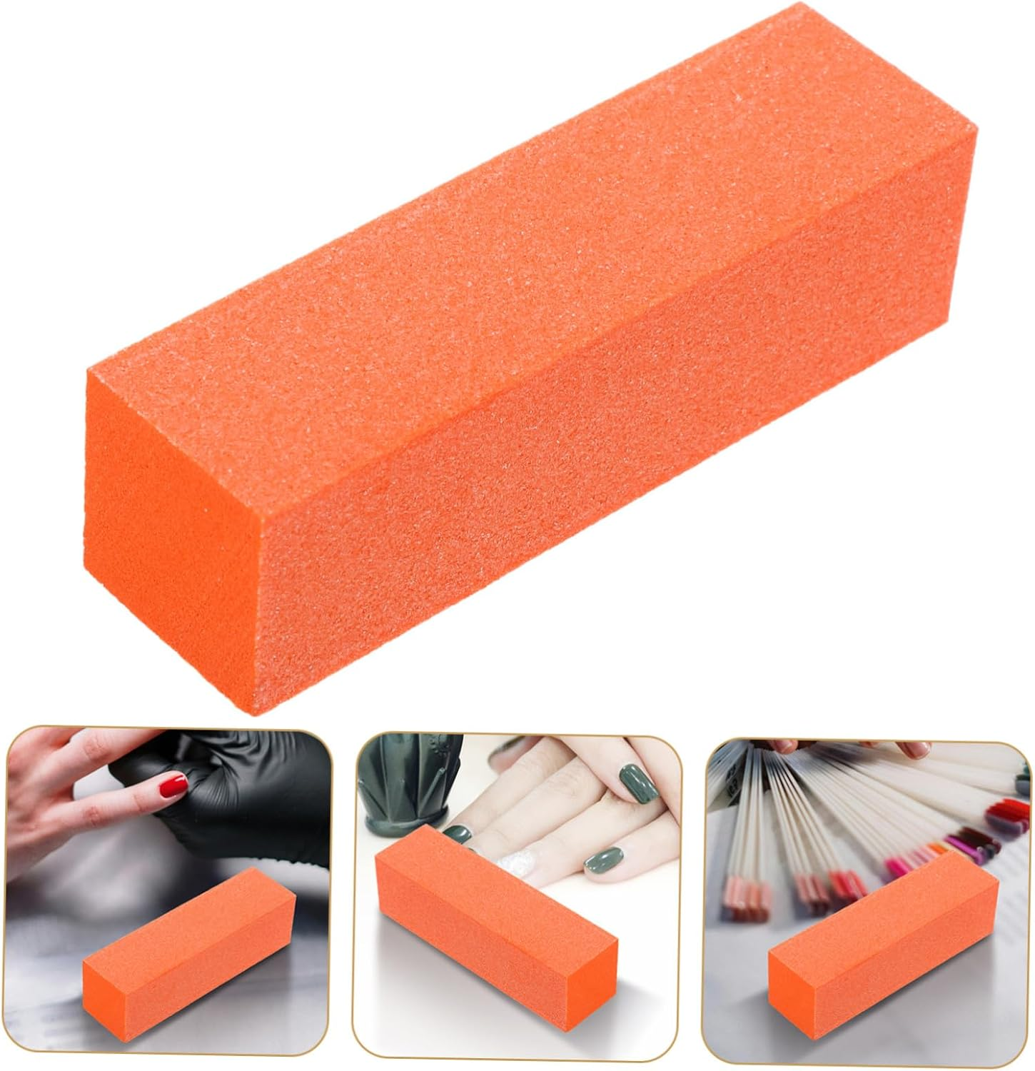 Mobestech 10Pcs Orange Sponge Nail Files Manicure Buffer Blocks Dual-Sided Sanding and Grinding Nail Files for Fingernail Care and Salon Use - Purple image number 3