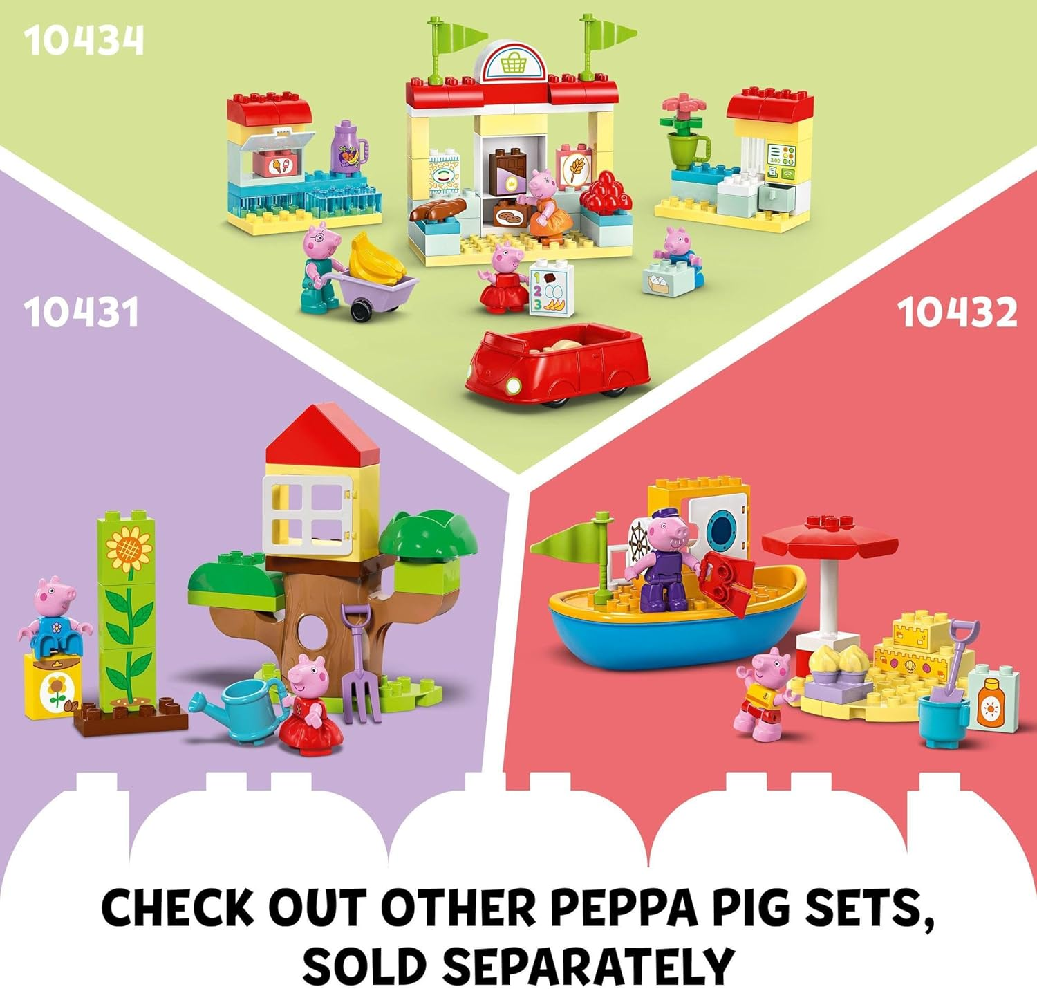 LEGO DUPLO Peppa Pig Birthday House Playset, Toddler Learning Toy for 2 plus Year Old Girls and Boys, Kids Toy Three Figures, Including Pedro Pony and Suzy Sheep, plus Peppa'S Teddy, Family Fun 10433 image number 1