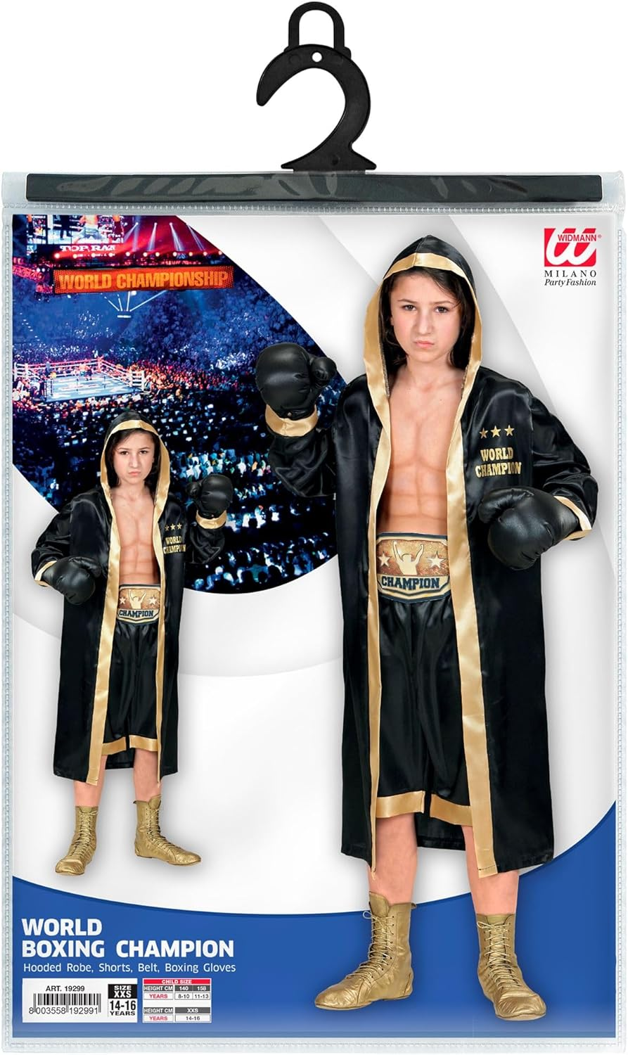 Widmann 11011294 Children'S Boxer World Champion Costume, Multicoloured, 140 (EU)