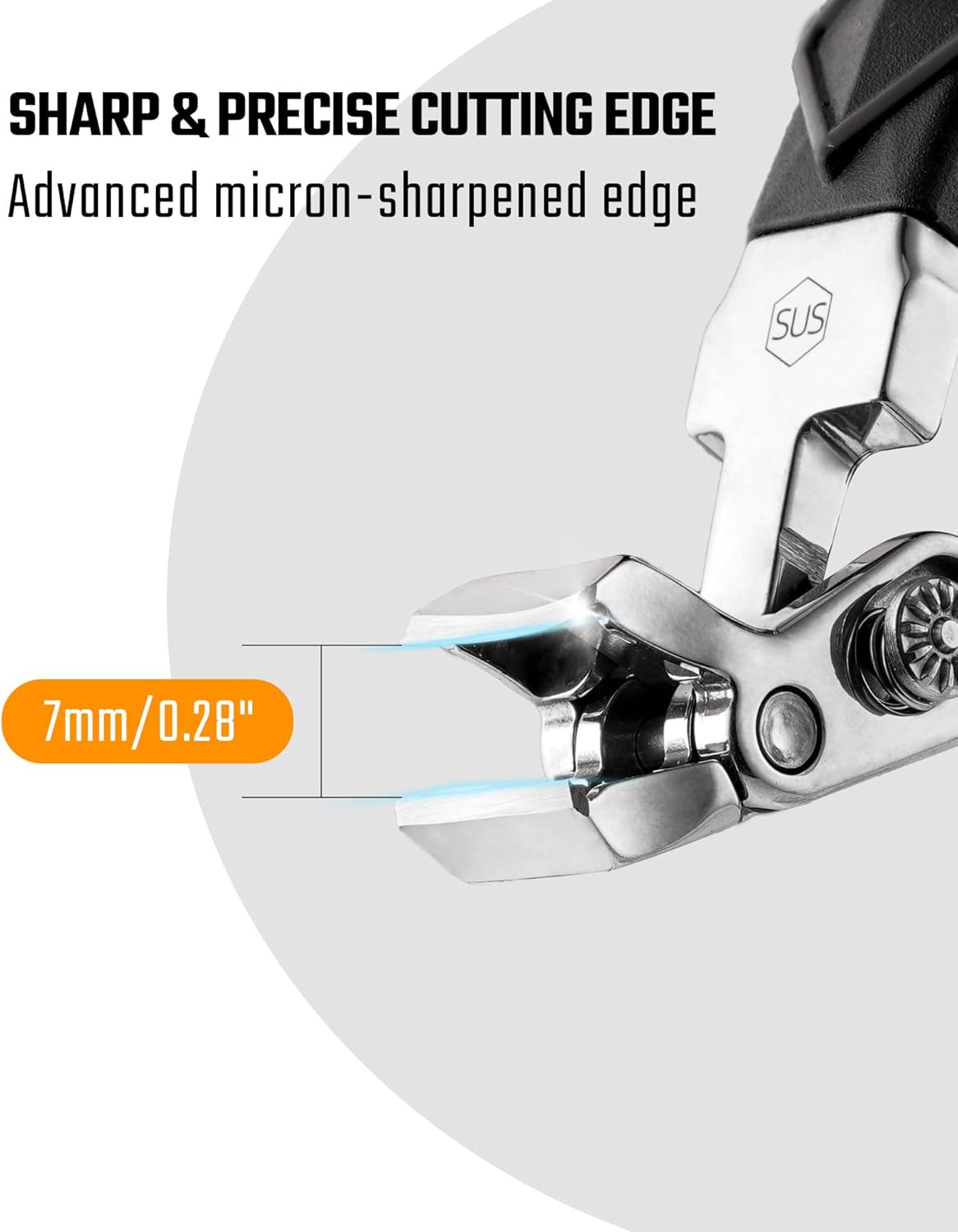 Keyunity KN03 Nail Clippers for Seniors, Lockable Toenail Cutter, Wide Jaw Opening Nail Trimmer for Thick Nails image number 6