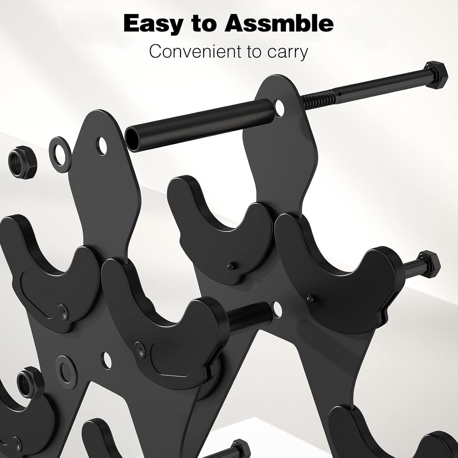 Nrevichng 3 Tier Weight Rack for Dumbbells - Compact Holder Small Dumbbell Stand Only Works 1-15 LBS, Metal Weights Organizer Designed Child Women Home Gym Exercise image number 5