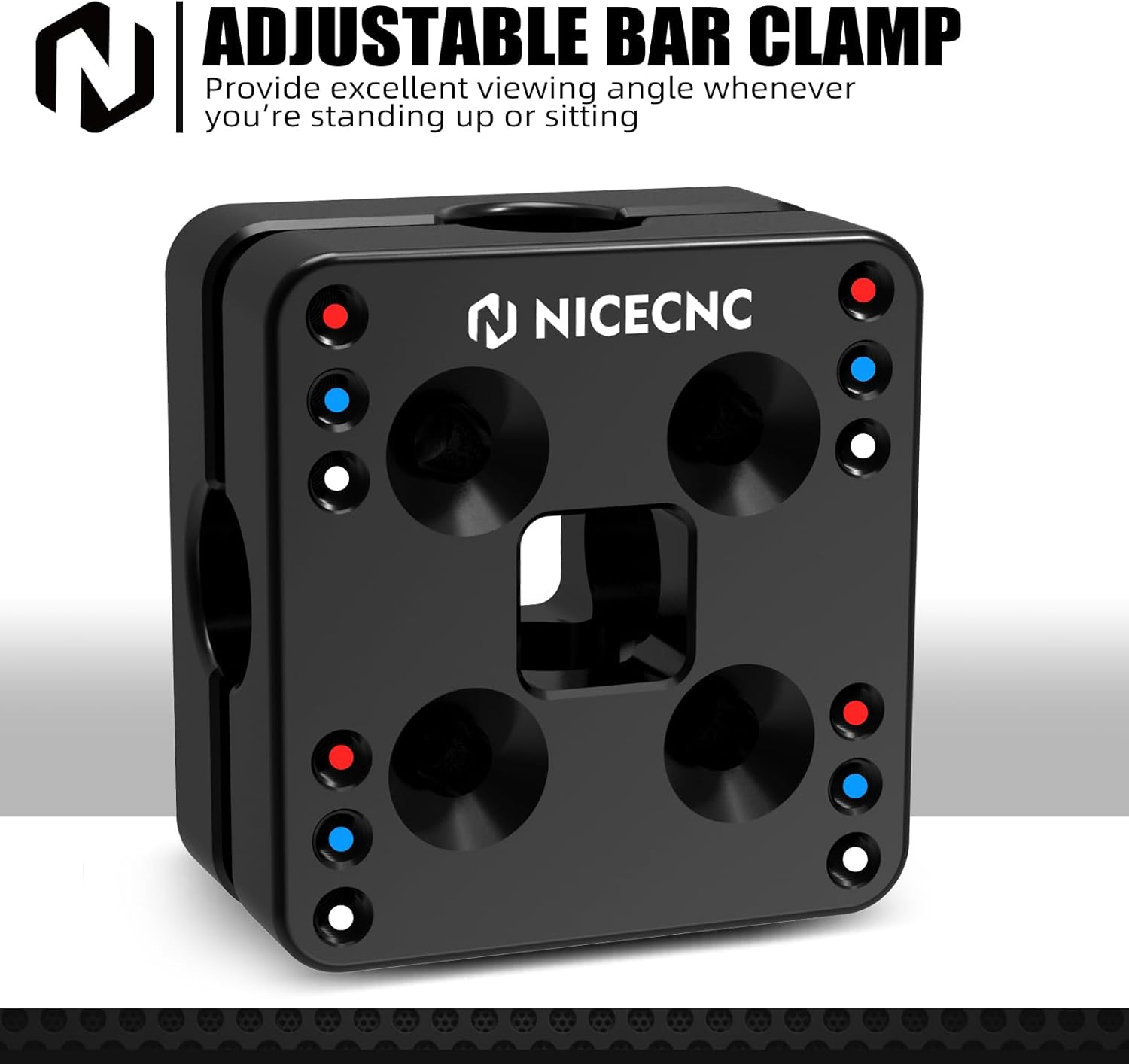 NICECNC 12MM GPS Holder Bar Clamp Compatible with Yamaha Tenere 700,Super Tenere XTZ1200 14-22,R1200 1250 GS and GSA 14-22,Aprilia Tuareg 660-2022