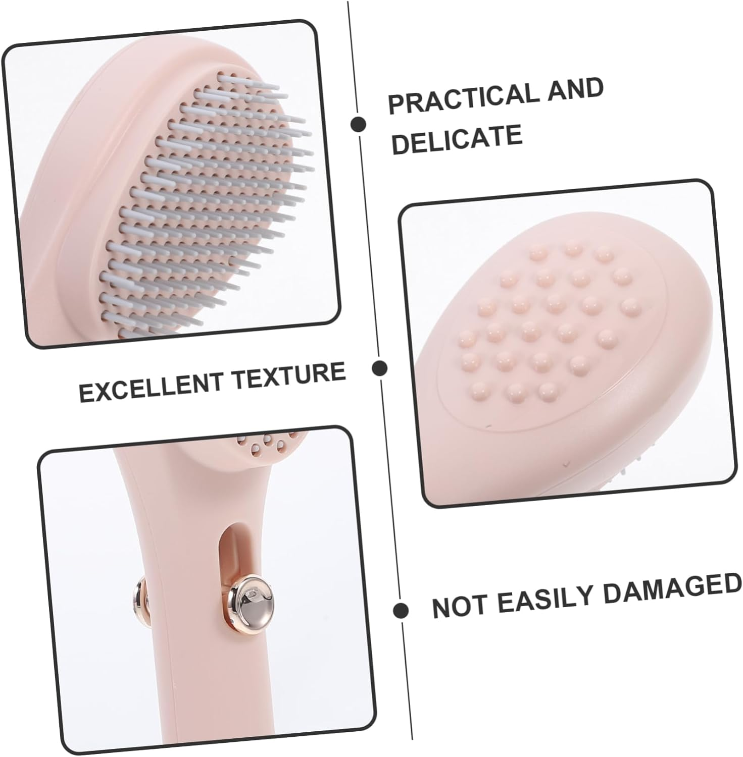 FOMIYES Static Scalp Cleaning Comb Styling Tool for Men Detangler for Thick Hair - Beige image number 4