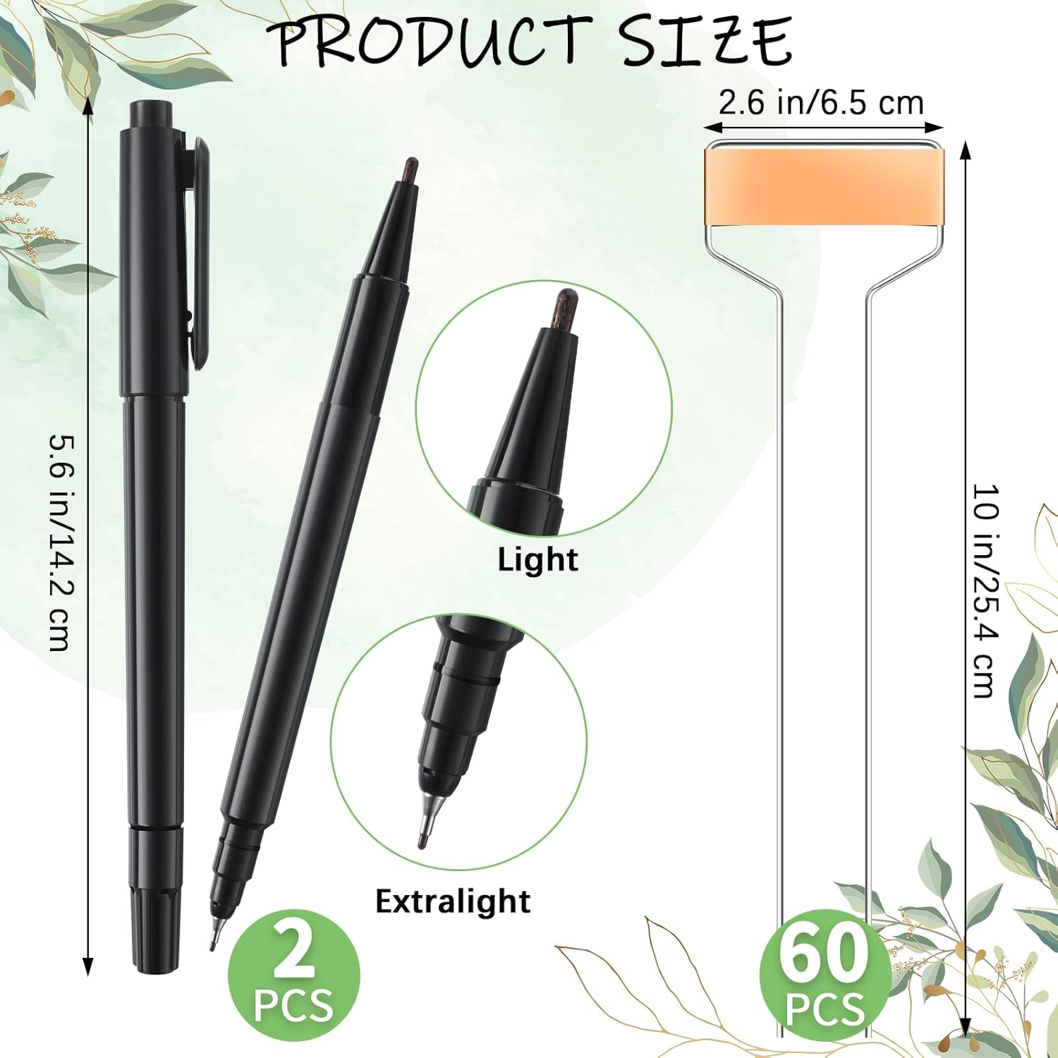 60 Pieces Copper Metal Garden Tags Rose Gold Plant Labels for Outdoor Garden Waterproof Plant Markers with 2 Permanent Pen Planting Nursery Garden Tags Reusable Garden Labels Stake for Plants Seedling image number 3