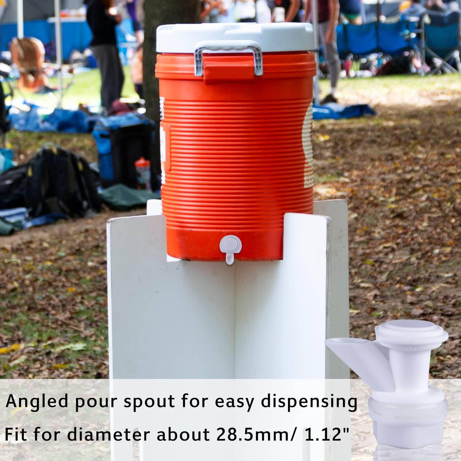 Upgrade Push-Button Cooler Spigot Replacement, Compatible with Igloo 2, 3, 5 and 10 Gallon Beverage Coolers, Durable Water Cooler Spigot for 2-10 Gallon Water Jugs Replacement Part - 30 Pcs White image number 3