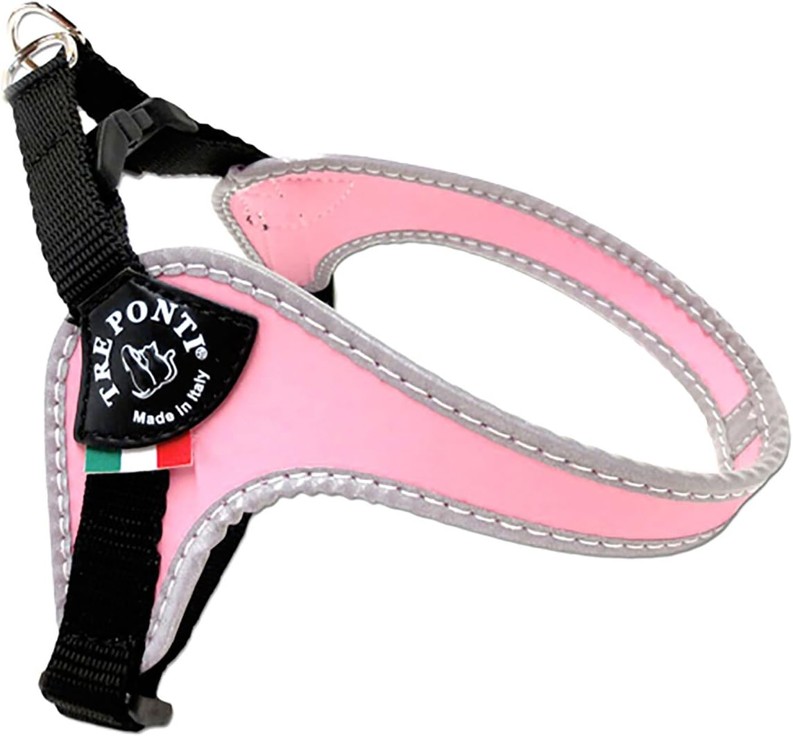Tre Ponti Fibbia Small Dog Harness with Adjustable Belly Strap, 1 Cm, Black