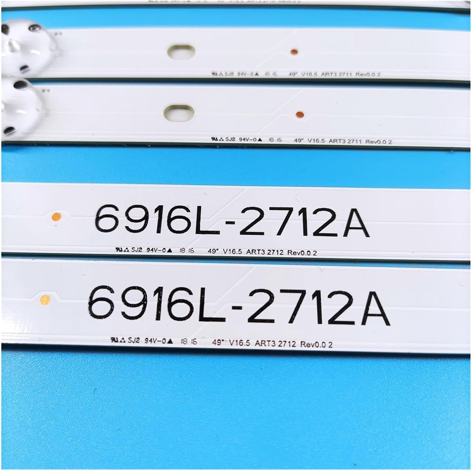 8PCS LED Backlight Strip for 49Inch TV 49UH603V 49UH620V LC490DGE 6916L-2705A 6916L-2706A 6916L-2707A 6916L-2708A 49LJ510T (Color : 2 Set) image number 2