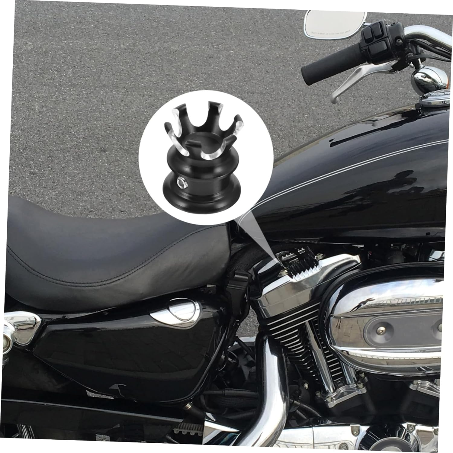 PLAFOPE 4Pcs Motorcycle Parts Tank Cover Screw Caps Aluminum Alloy Rotary Style image number 3