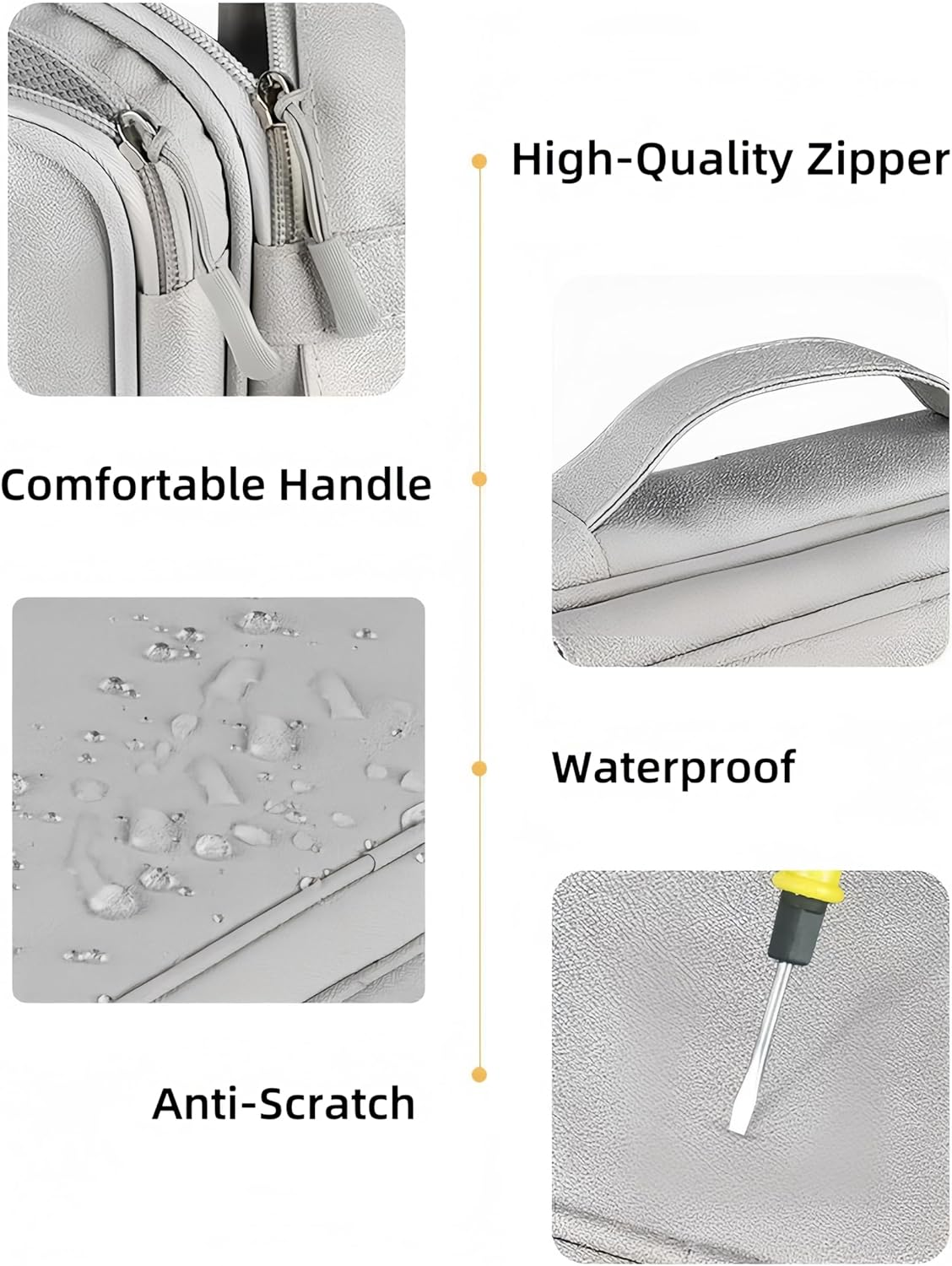 Travel Electronics Organizer Waterproof Double Layer Cable Storage Bag for Electronic Accessories, Large Shockproof Case for Cords, Tablets, Power Banks Organizer Bag MT-Y (Pink) image number 5