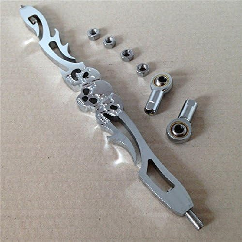 HK MOTO Chrome Skull Shift Linkage for Harley Softail Fxdwg Dyna Glide Flhr Flt image number 4