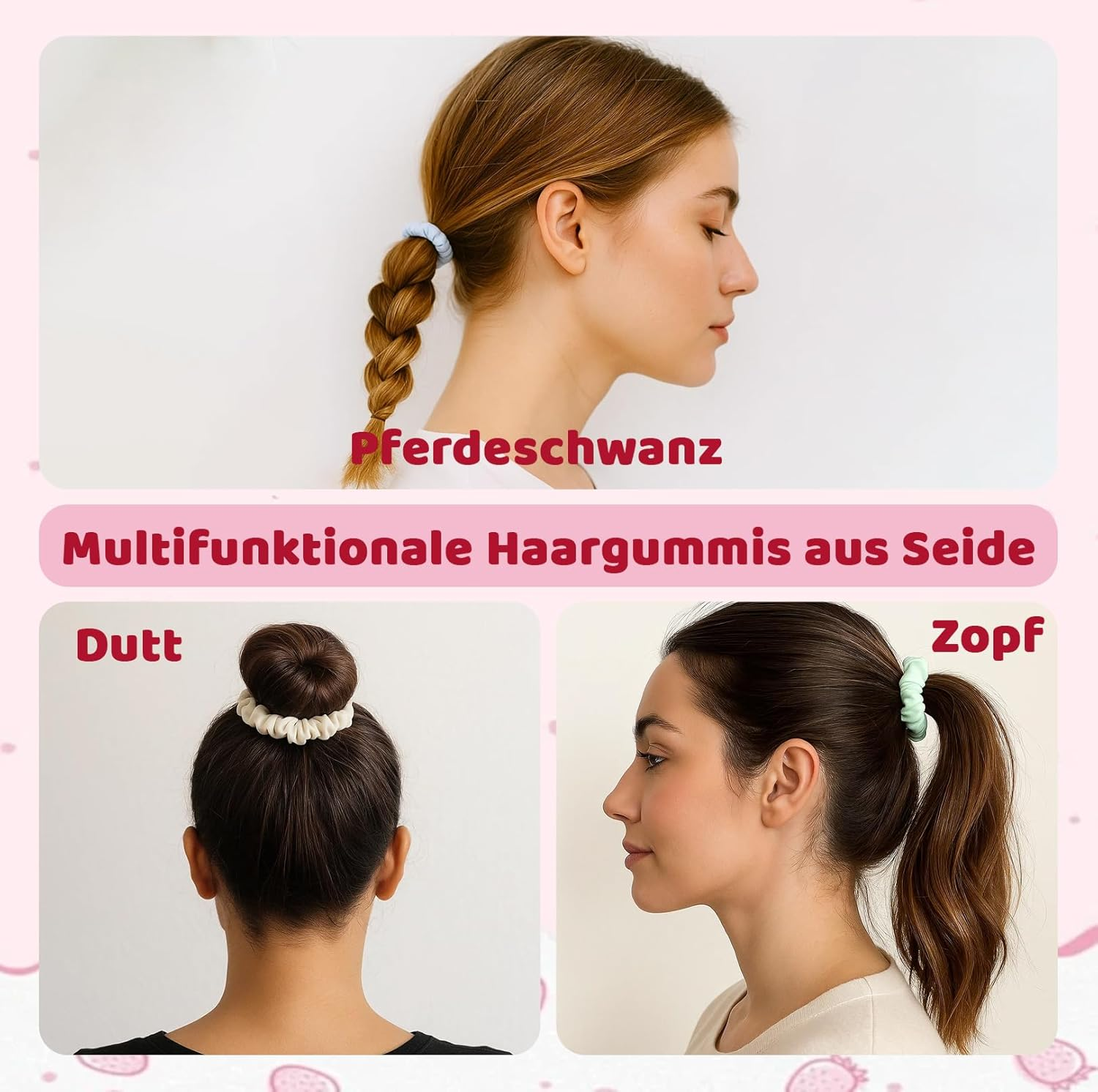 Women'S Scrunchies, Pack of 10 Soft Scrunchies, Scrunchies, Hair Bobbles for Sleeping, Soft and Skin-Friendly image number 5