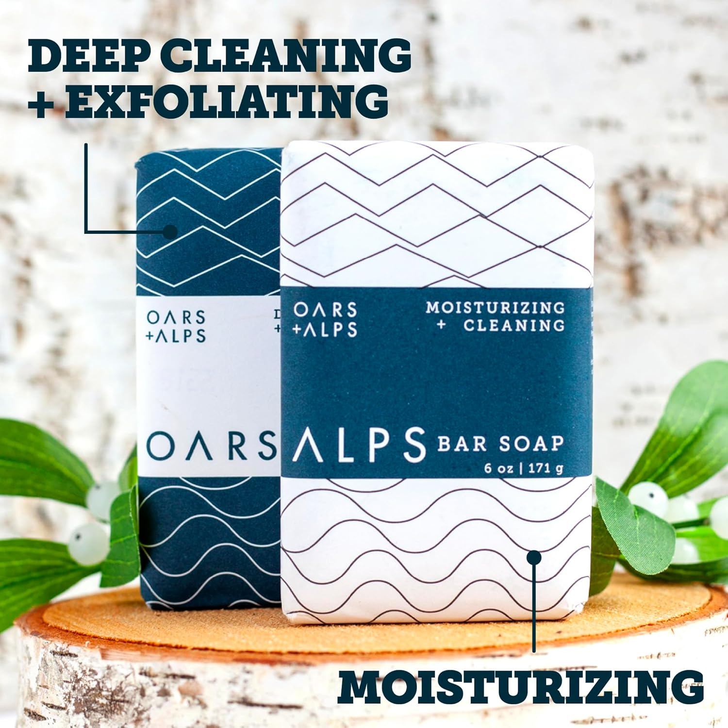 Oars + Alps Bar Soap Gift Set, Natural Skin Care, with Hydrating Shea Butter and Exfoliating Activated Charcoal, Vegan and Gluten Free image number 4