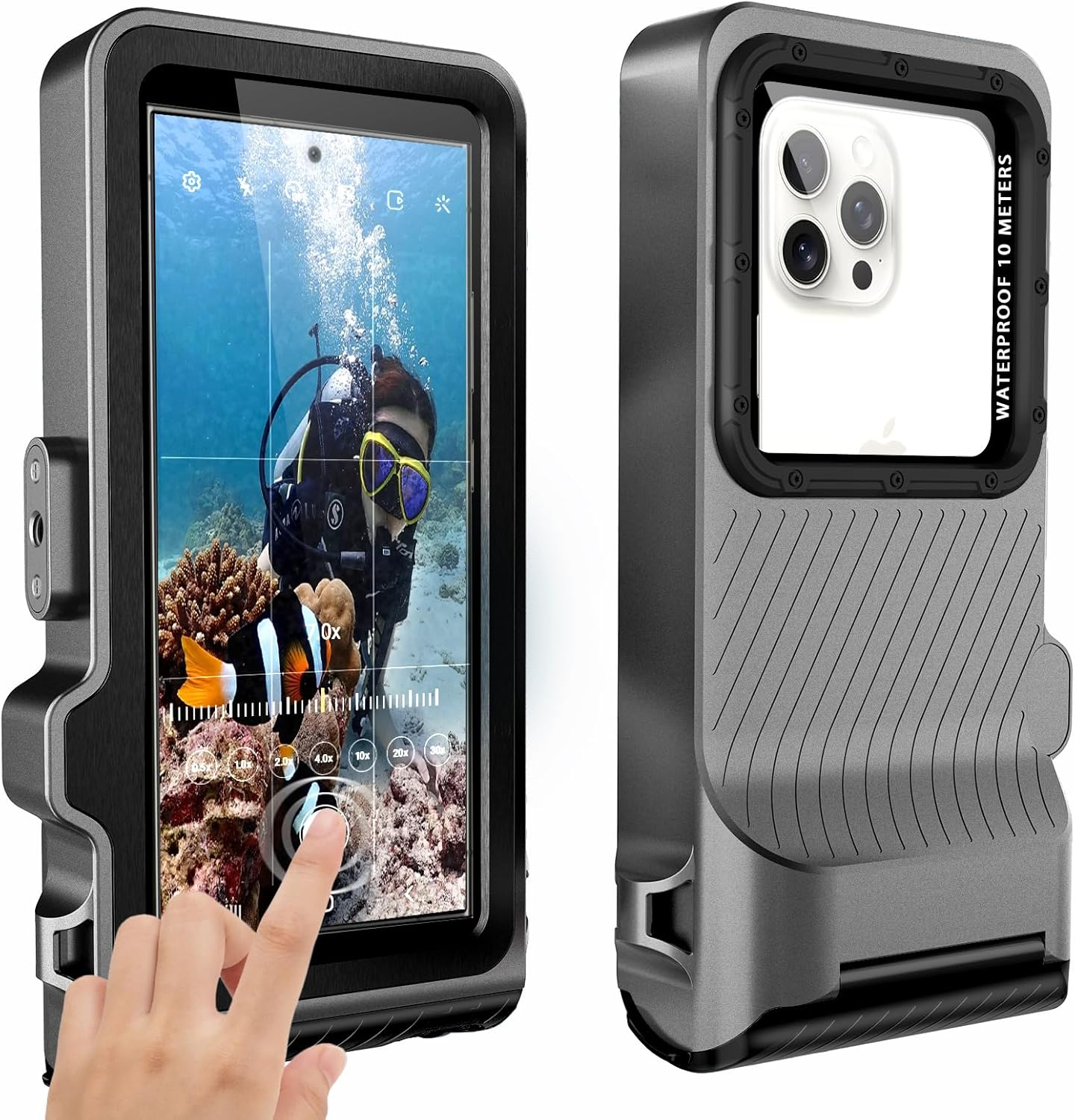 Waterproof Phone Case for Underwater Touch Screen Photography, Diving Snorkeling Swimming Surfing Housing for Iphone 15 Pro Max/15 Pro Samsung S24 Ultra/S24 plus No More than 6.9 Inch Smartphones