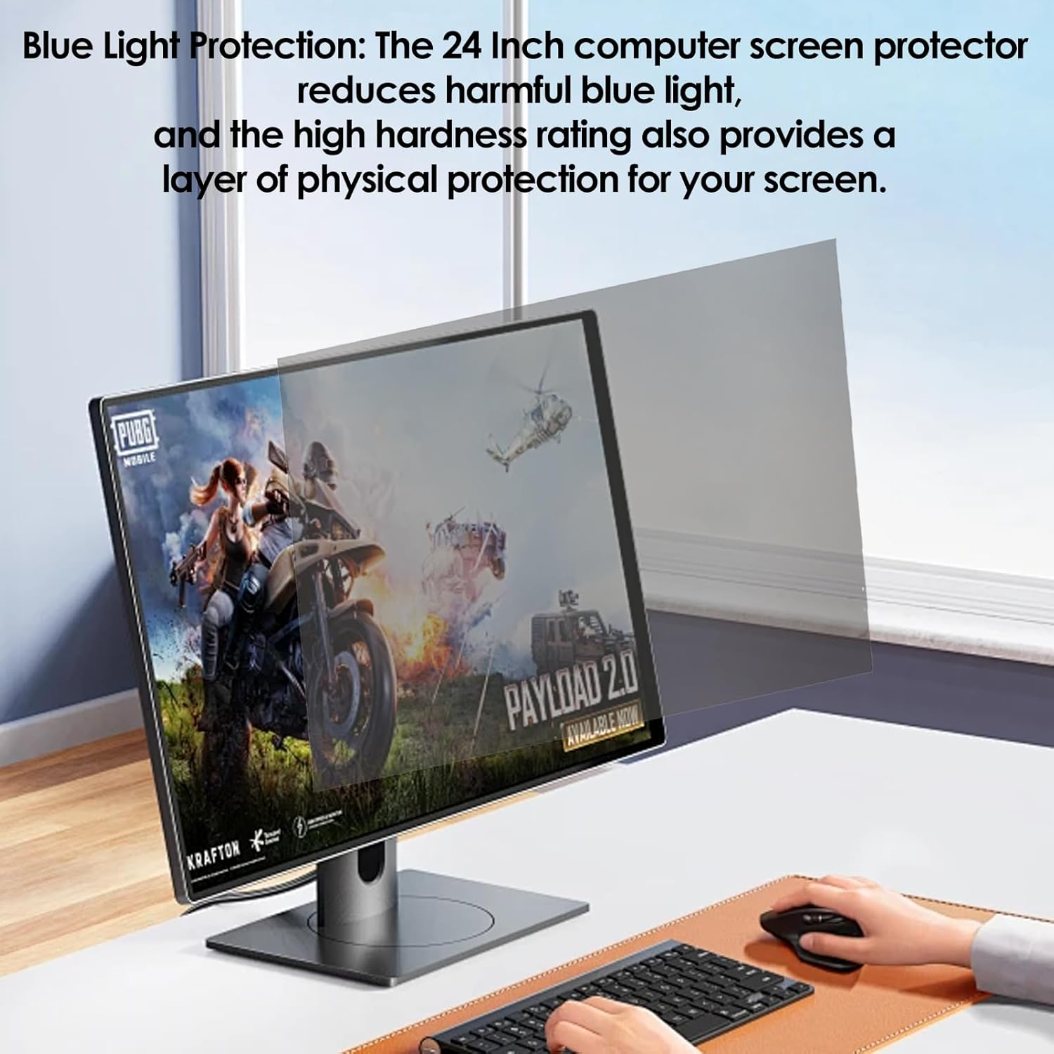 24 Inch Computer Screen Filter for 16:9 Widescreen Monitor, anti Scratches, anti Blue Light anti Glare Screen Protector Film image number 3