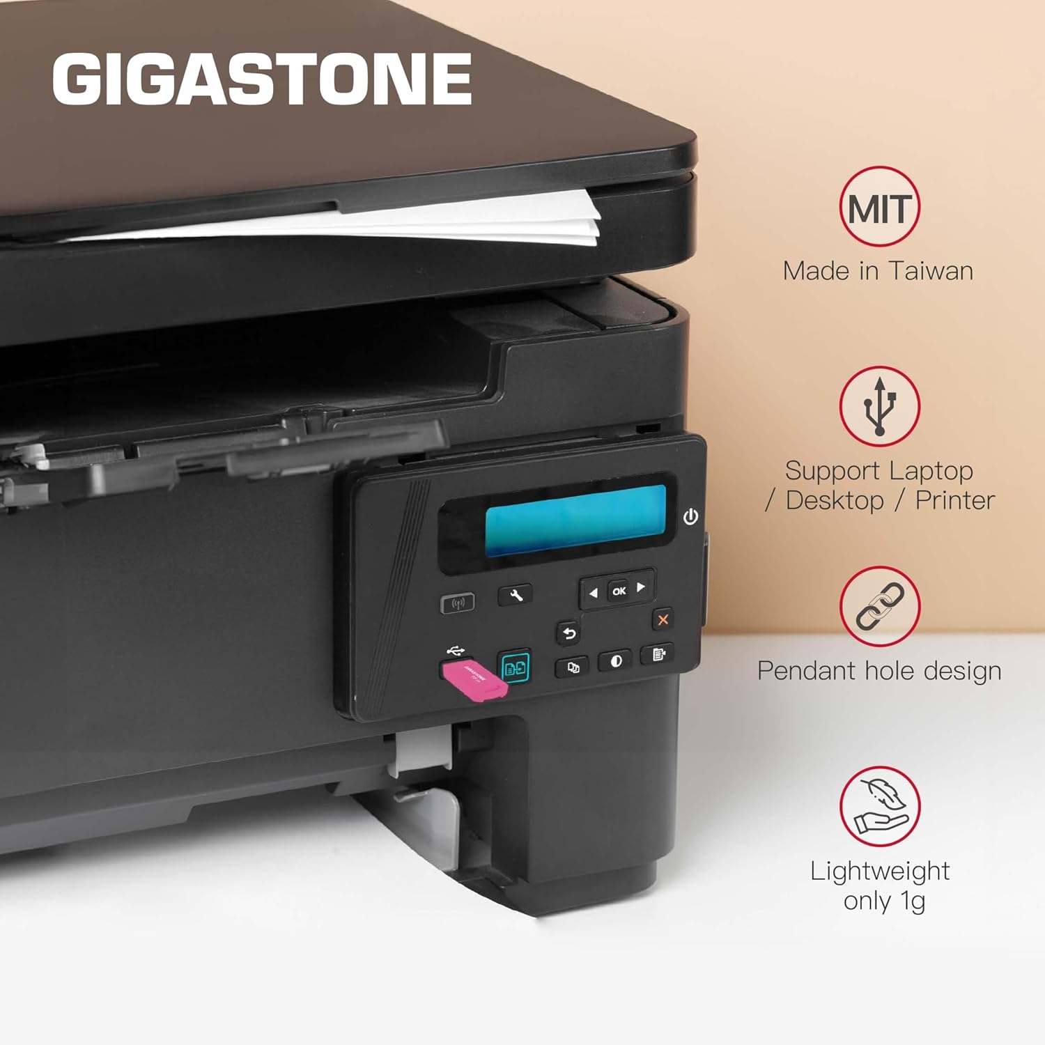 Gigastone V70 64GB 10-Pack USB 2.0 Flash Drive Thumb Drive Memory Stick Pen Drive Capless Retractable Design image number 3