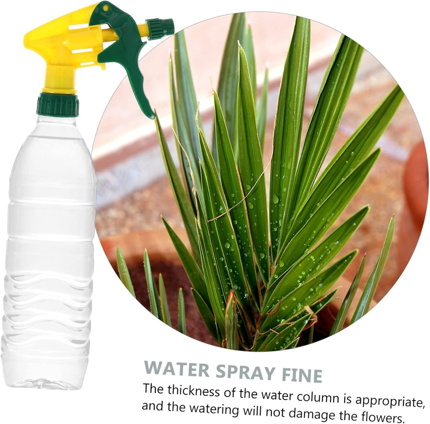 Leanockesa Random Color Plastic Trigger Sprayer for Gardening and Cleaning,5 Pcs Heavy Duty Low Fatigue Trigger and Nozzle(No Bottles)