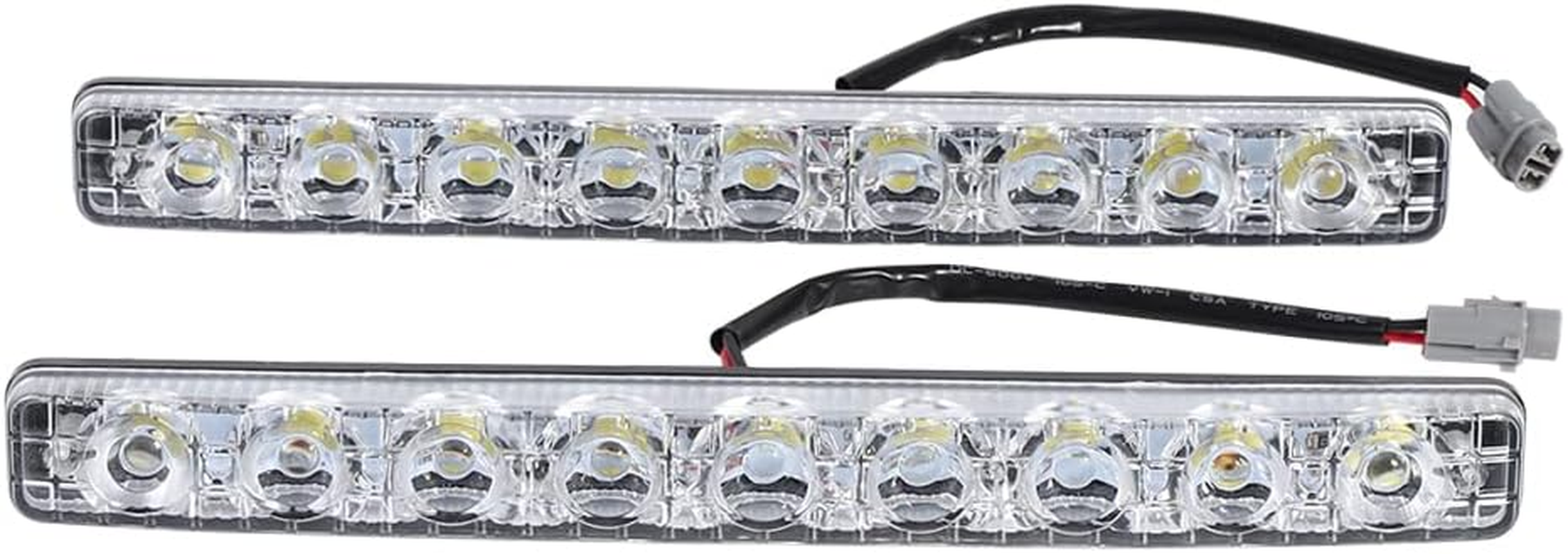 LED Car Daytime Running Light 2Pcs Long Strip Fog Day Driving Lamp High Brightness Waterproof Suitable for All Vehicles image number 6