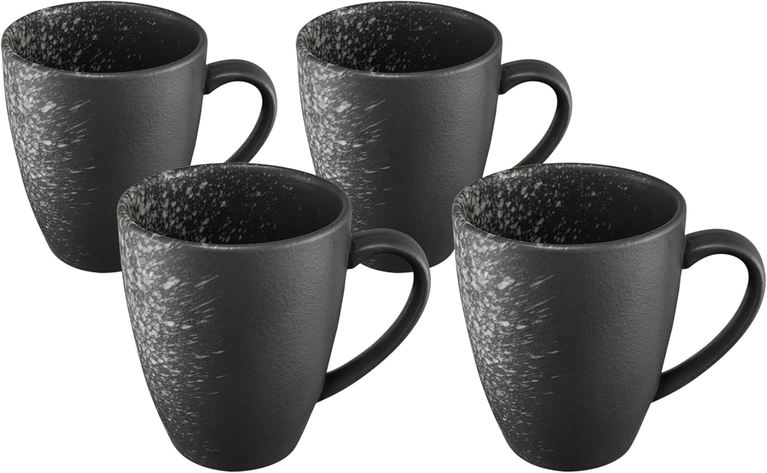 Maxwell & Williams Caviar Galaxy Coupe Mug Gift Boxed, 400 Ml Capacity (Set of 4)