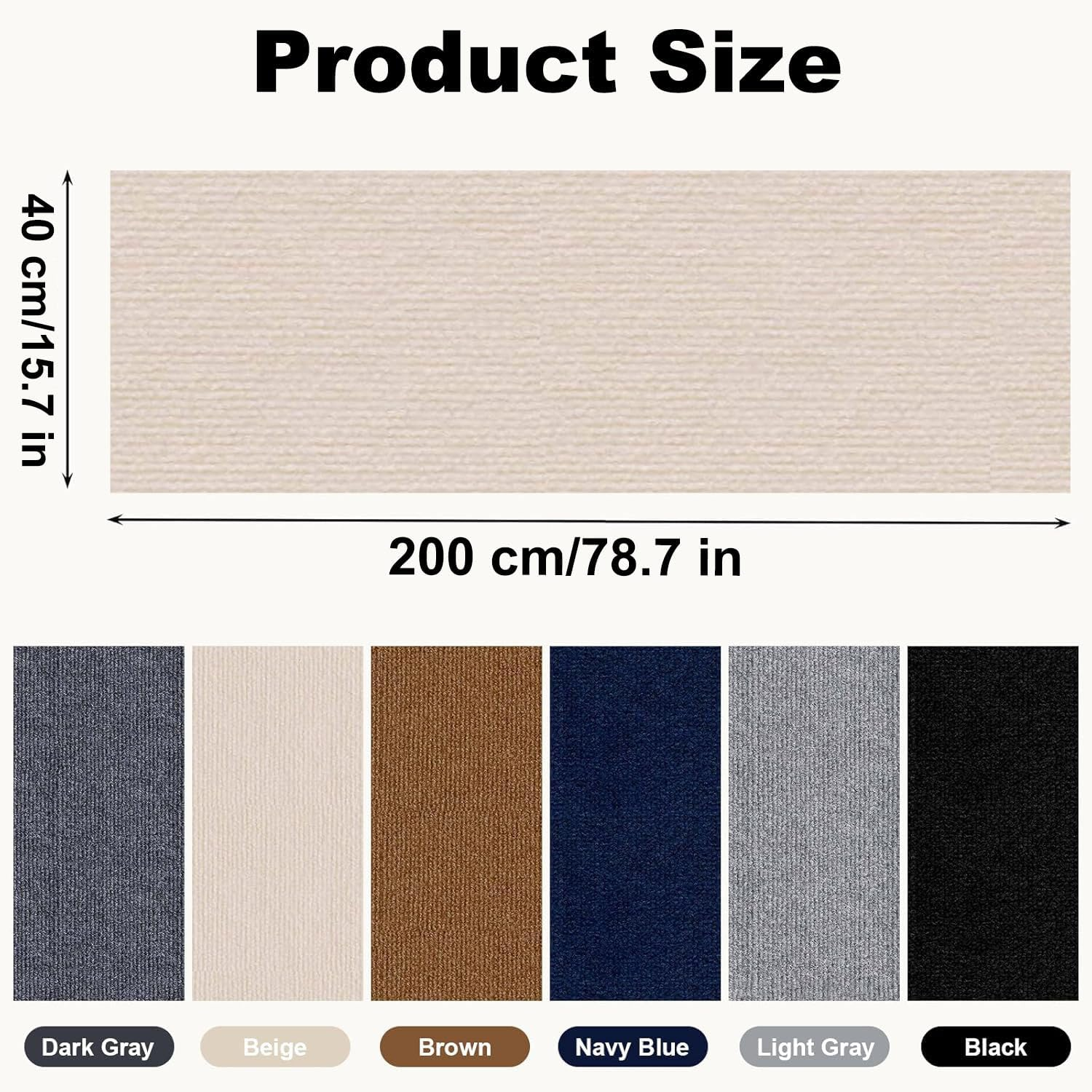 Cat Couch Protector, 200&times;40Cm DIY Self Adhesive Cat Scratching Mat, Sofa Protection anti Claws Corner Wall Scratcher Post Sisal Scratching Mat for Cat Tree Shelves Post Wall (Beige)