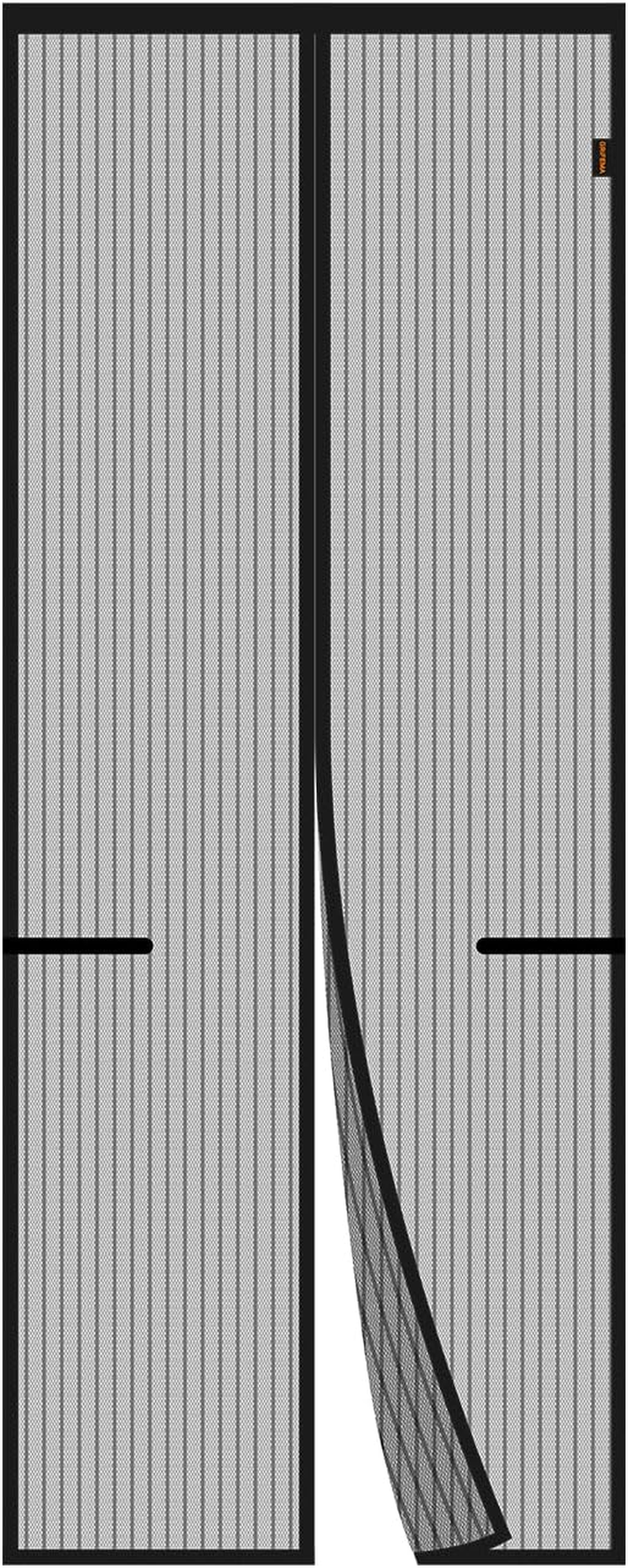 GRIFEMA GH2001-10 Magnetic Fly Screens for Doors, Door Fly Screen Curtain, Heavy Duty Bug Mesh Curtain, Black, 100 * 220Cm