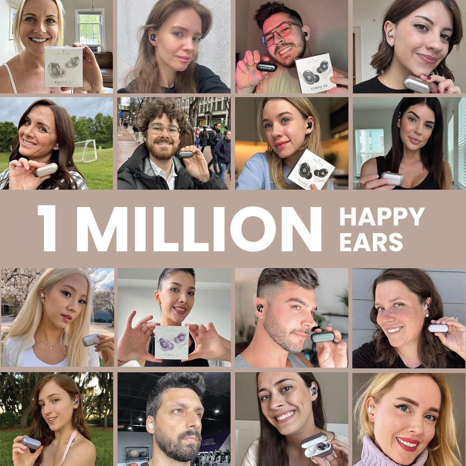 Tempo 30 Rose Gold Wireless Earbuds for Small Ears Women, Cute Pink Bluetooth Bass Boost Earphones Small Ear Canals, IPX7 Sweatproof, 32-Hour Long Battery, Loud in Ear Headphones Women image number 5