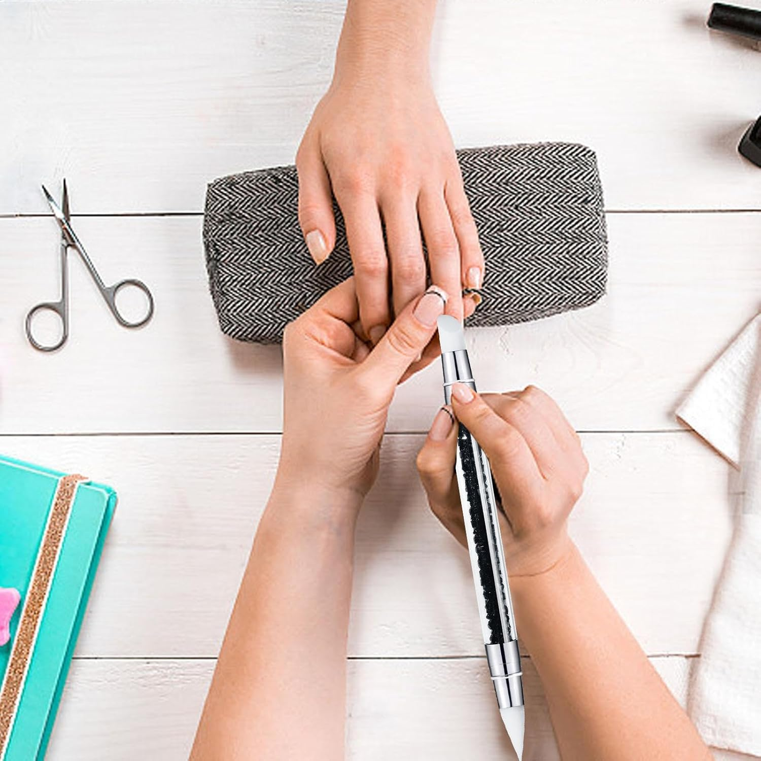 Silicone Nail Tool, Silicone Nail a Rt Brush, D Ual Tipped Nail a Rt Brushes, Silicone Nail a Rt Sculpture Pen, Nail Polish Carving Pen, Nail a Rt Brush for Salon Use and D IY Nail a Rt - 2 image number 5