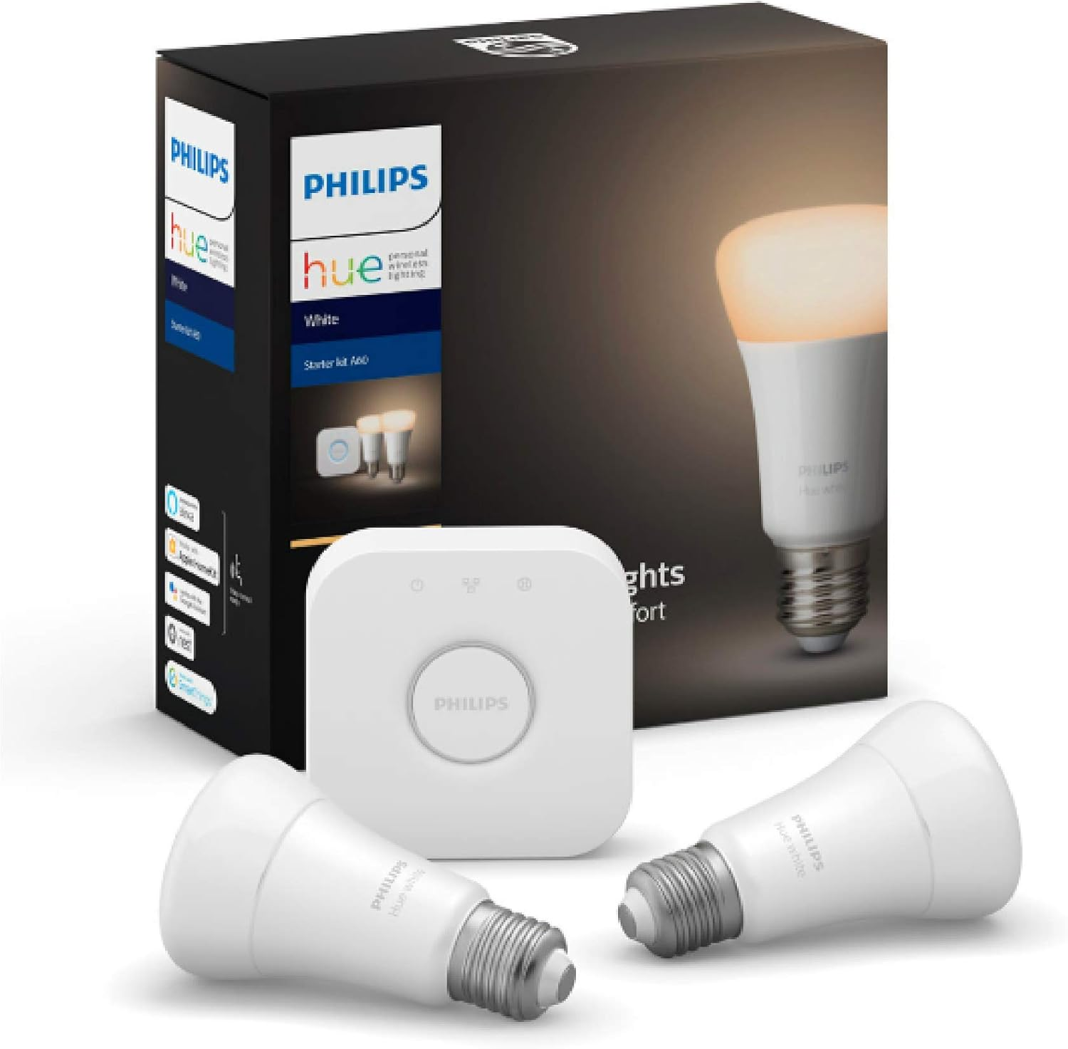 Philips Hue Philips E27 Hue White and Colour Ambiance Smart Bulb Starter Kit - Edison Screw E27 (Compatible with Bluetooth, Zigbee, Amazon Alexa, Apple Homekit, and Google Assistant) image number 4