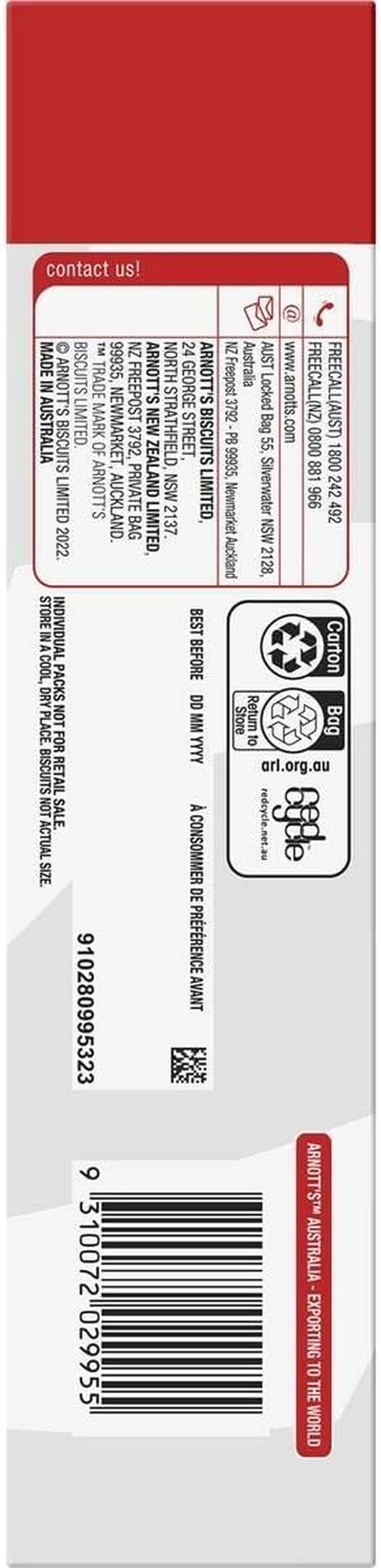 Arnott'S Mini Scotch Finger Biscuits 8 Pack image number 5