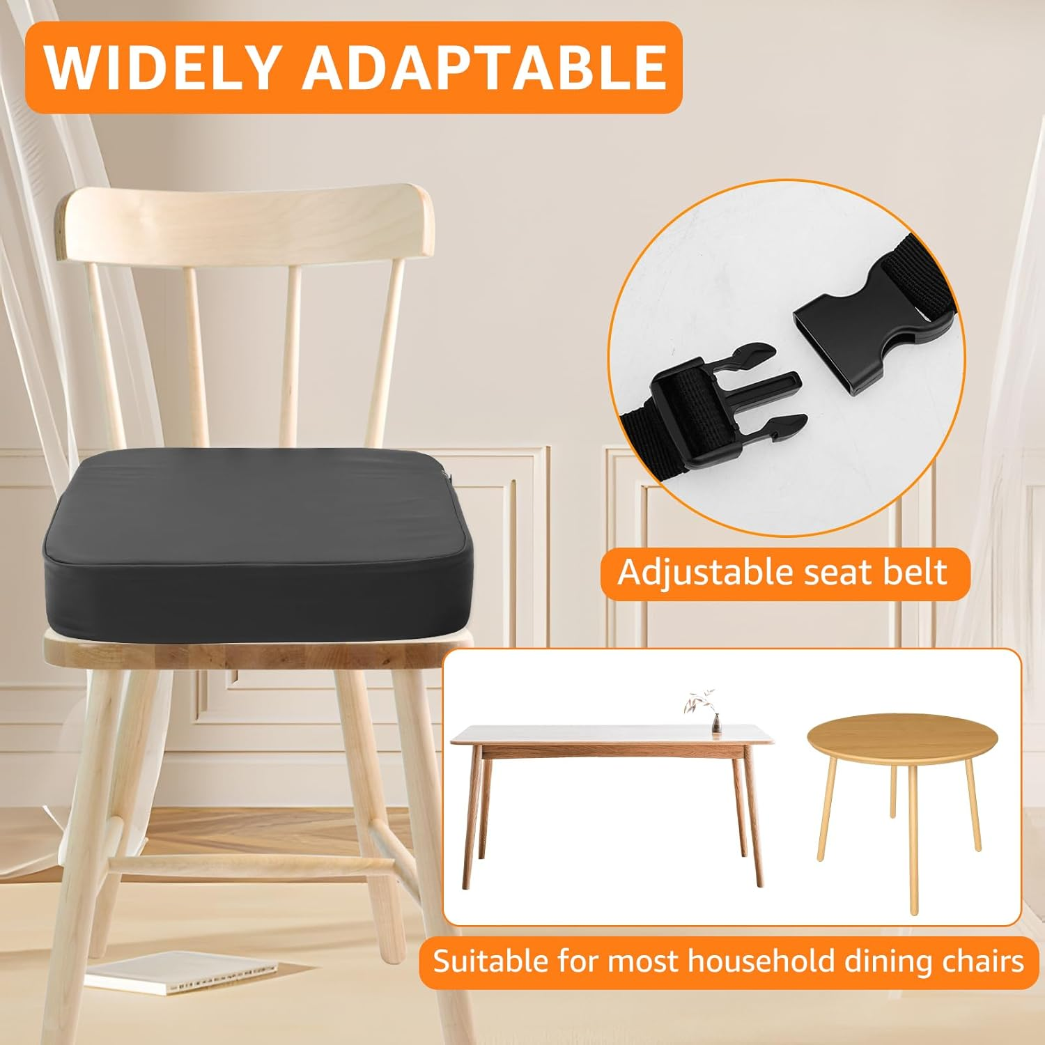 Awobepl Toddler Booster Seat Portable Stable Kids Booster Seat Pad Comfortable Safe Increasing Chair Cushion for Home Children Usage image number 1