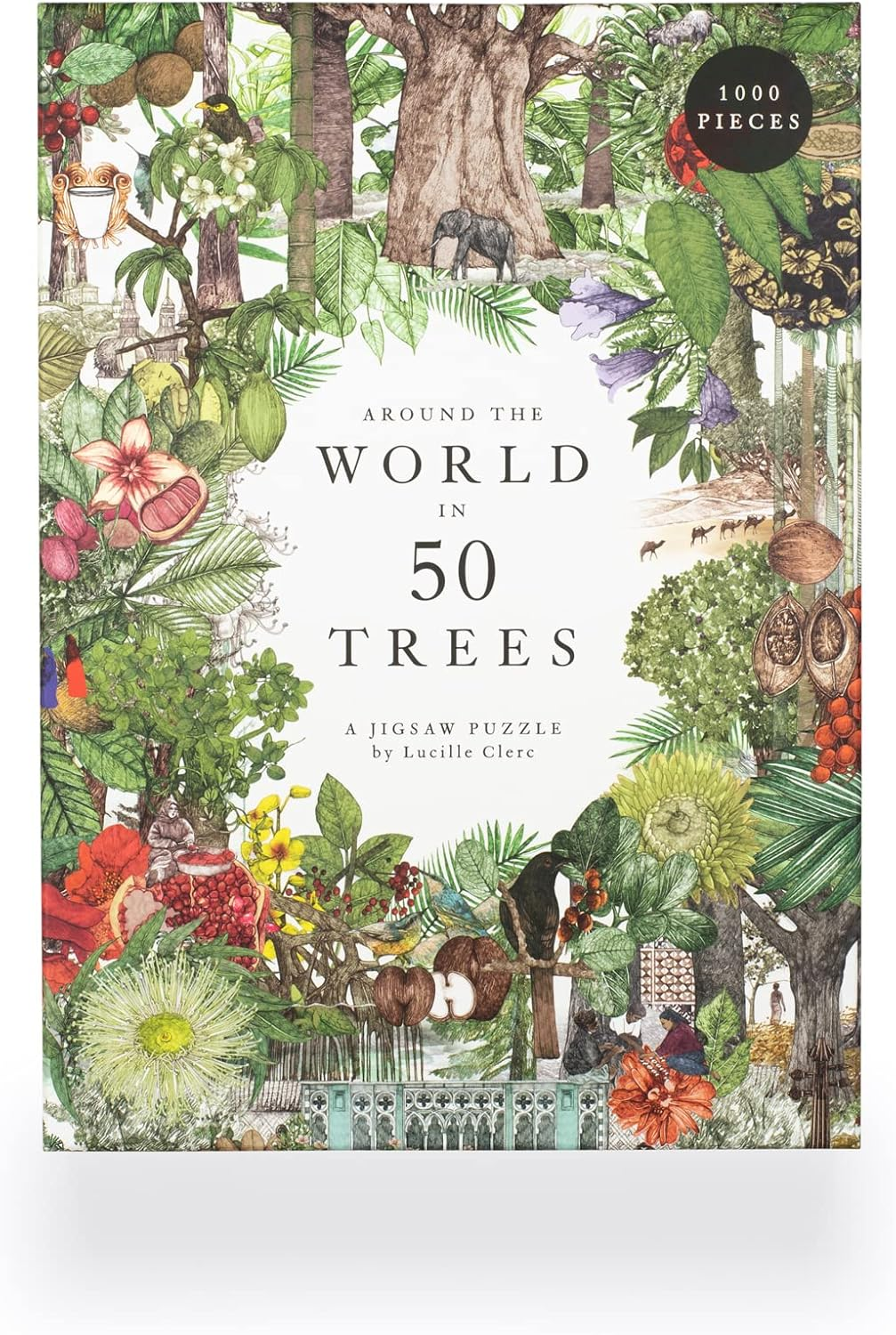 Around the World in 50 Trees Puzzle: 1000 Pieces image number 2