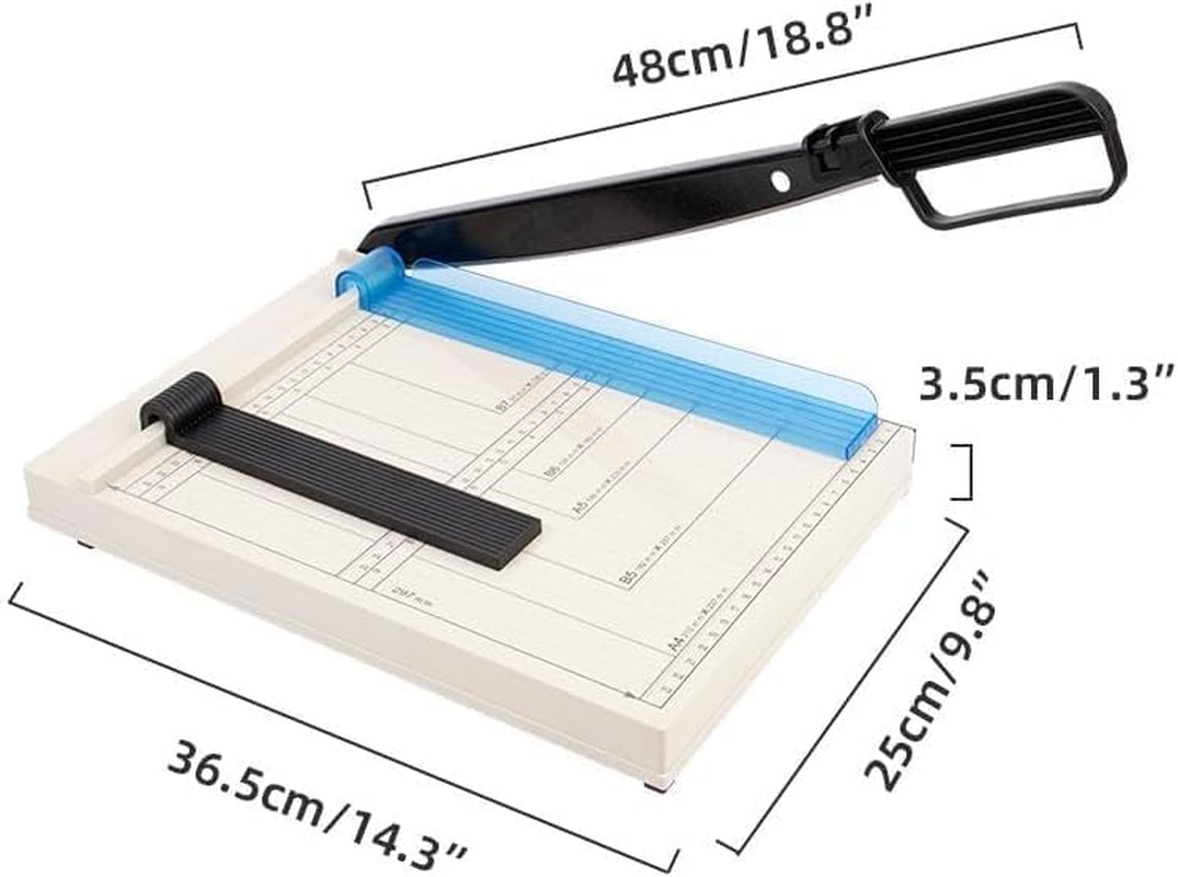 Paper Cutter, 12" Guillotine Paper Cutter for A4/A5/B5, 12-Sheet Capacity with Precision Grid Heavy Duty Paper Trimmer for Cardstock, Photos, Crafts image number 1