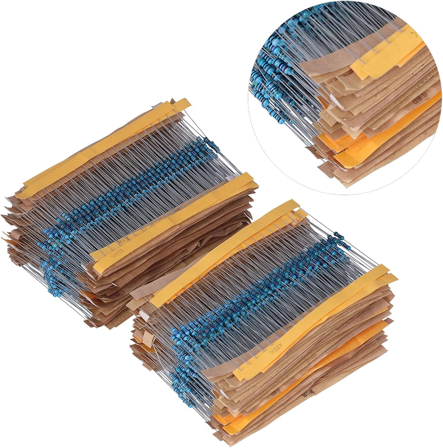 Resistor Kit, Resistor Assortment 1/4W Resistance Electronic Accessories Ohm Resistors 2600Pcs for Engineering for Audio Equipment image number 2