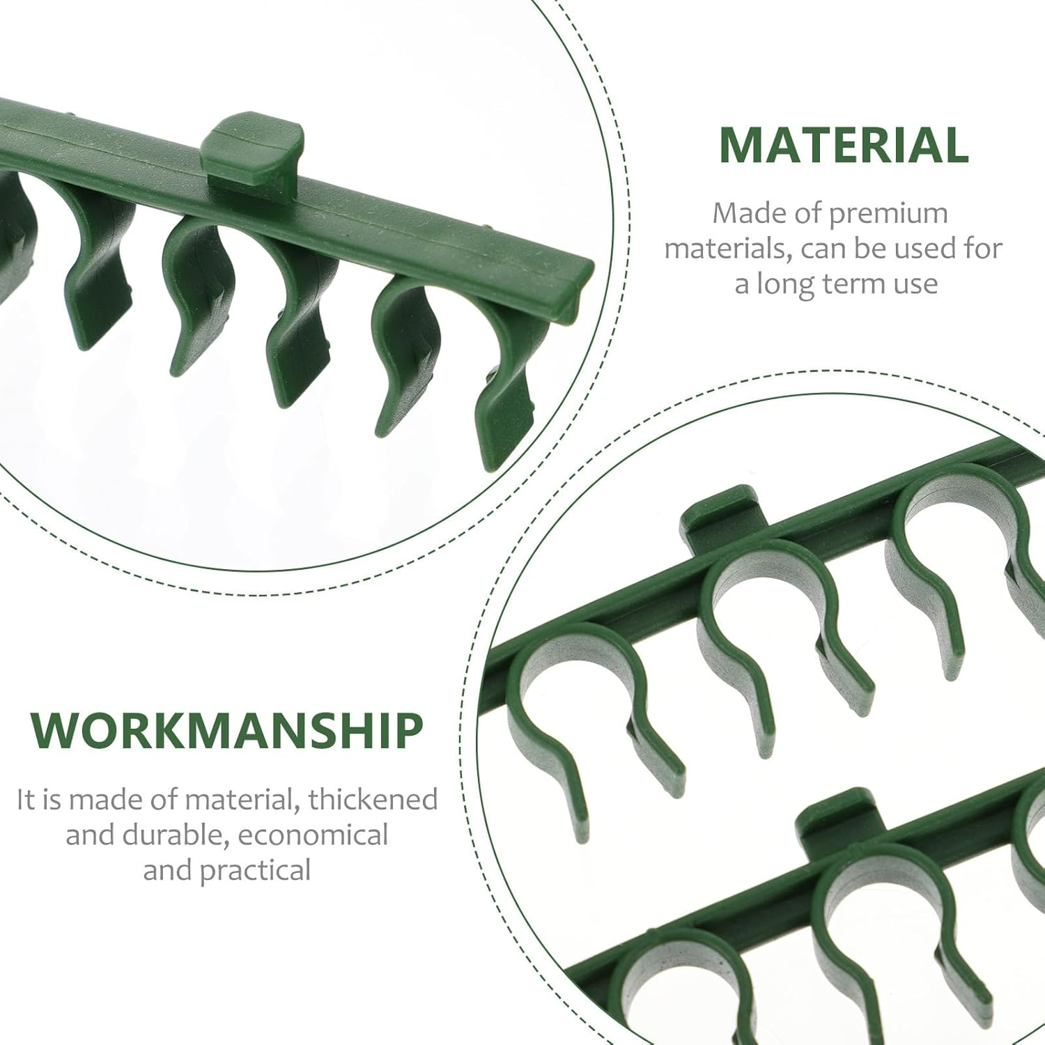 FUTUREORYY 50Pcs Plant Support Connectors Garden Stake Trellis Connectors for Greenhouse Frame and Pipe Clamp Plant Trellis Gardening Fixing image number 5