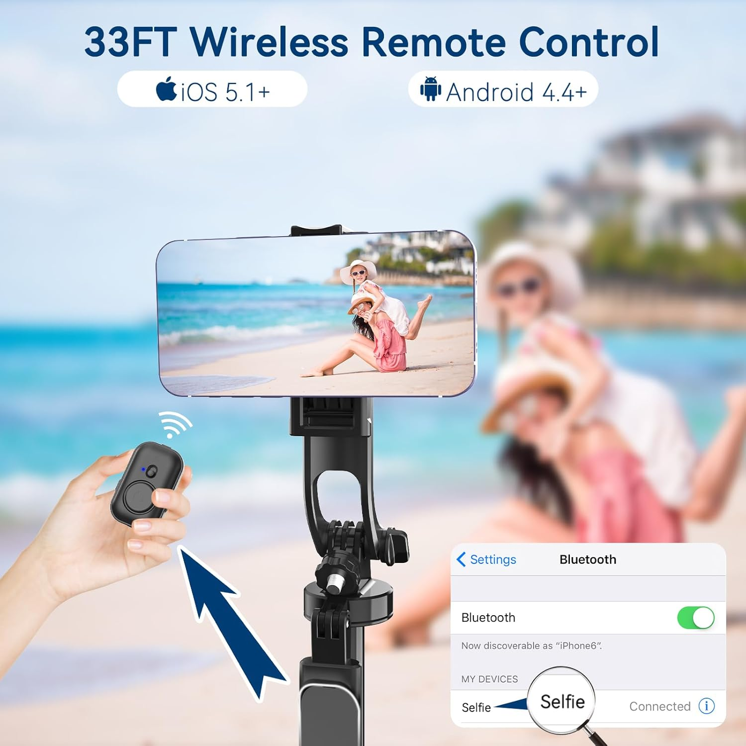 Giecy 180Cm Phone Tripod, Extendable Selfie Stick Tripod Travel Tripod Phone Holder Smartphone Tripod Stand with Wireless Remote & Fill Light Compatible with Iphone Android Phone, Camera, Gopro