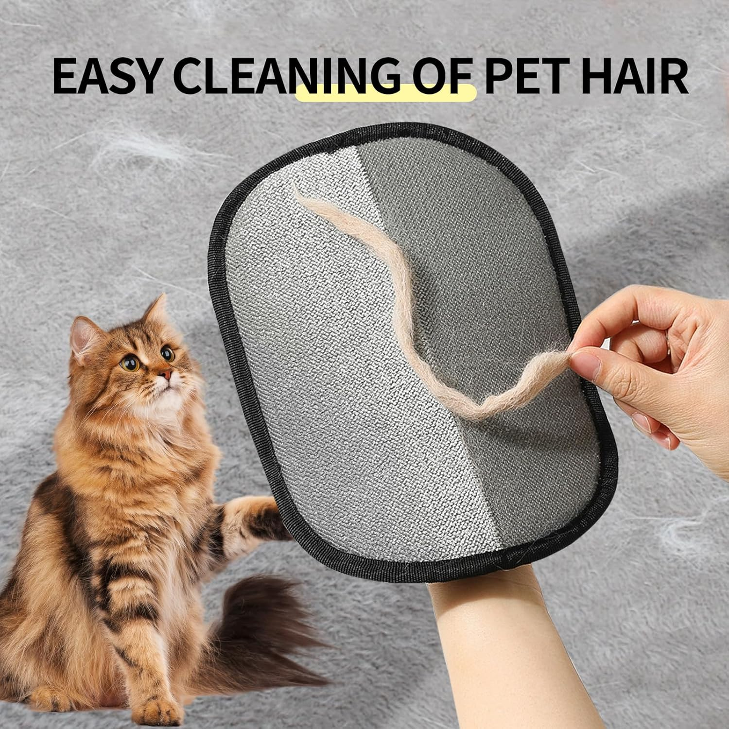 Littleboyny Hair Removal Glove for Cats & Dogs Five Finger Electrostatic Pet Glove Upgrade - Reusable Glove Brush for Clothes, Sofa, Carpet, Car Seat image number 2